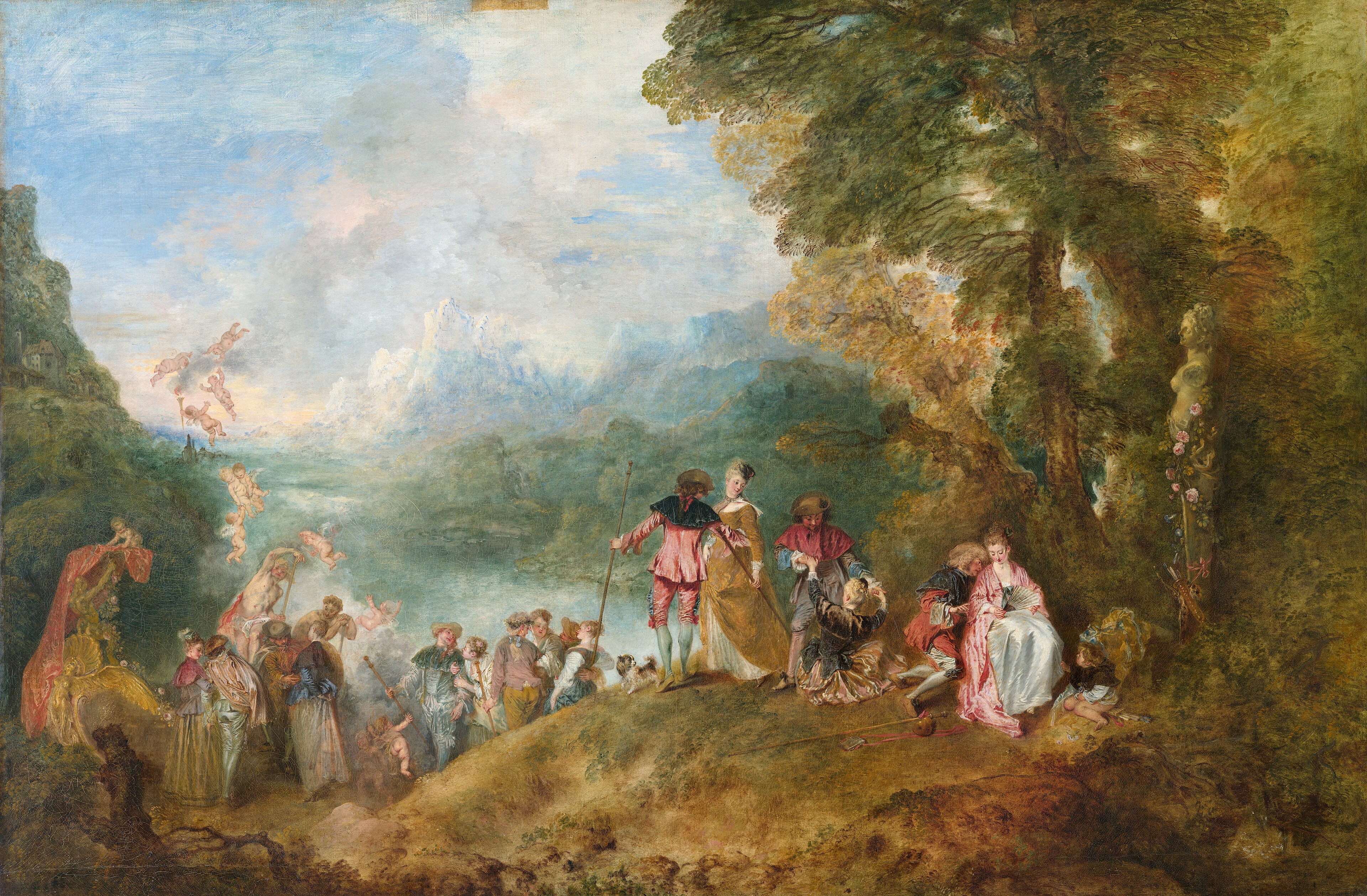 Pilgrimage to Cythera , so-called The Embarkation for Cythera by Jean-Antoine Watteau