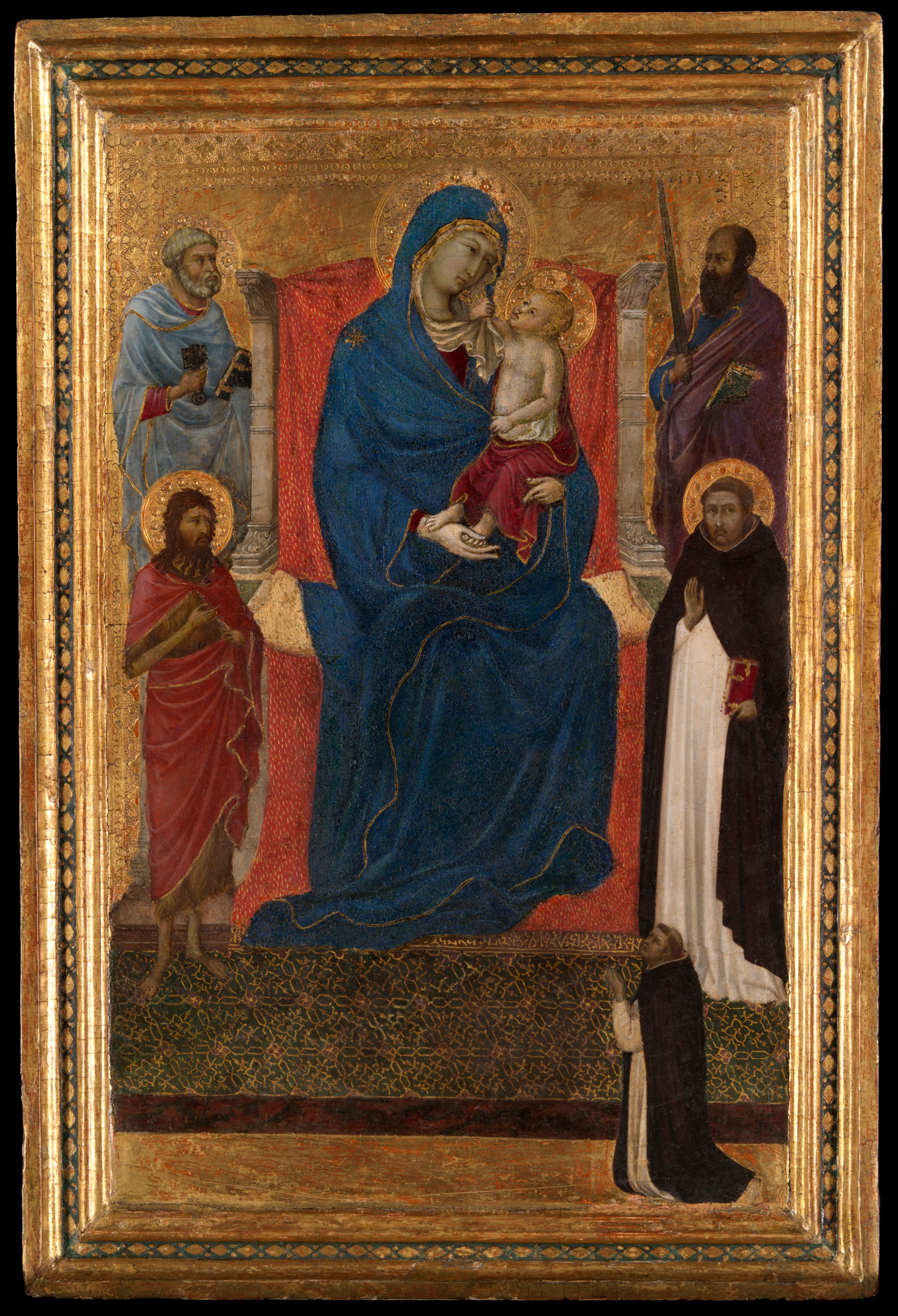 A work made of tempera on panel.