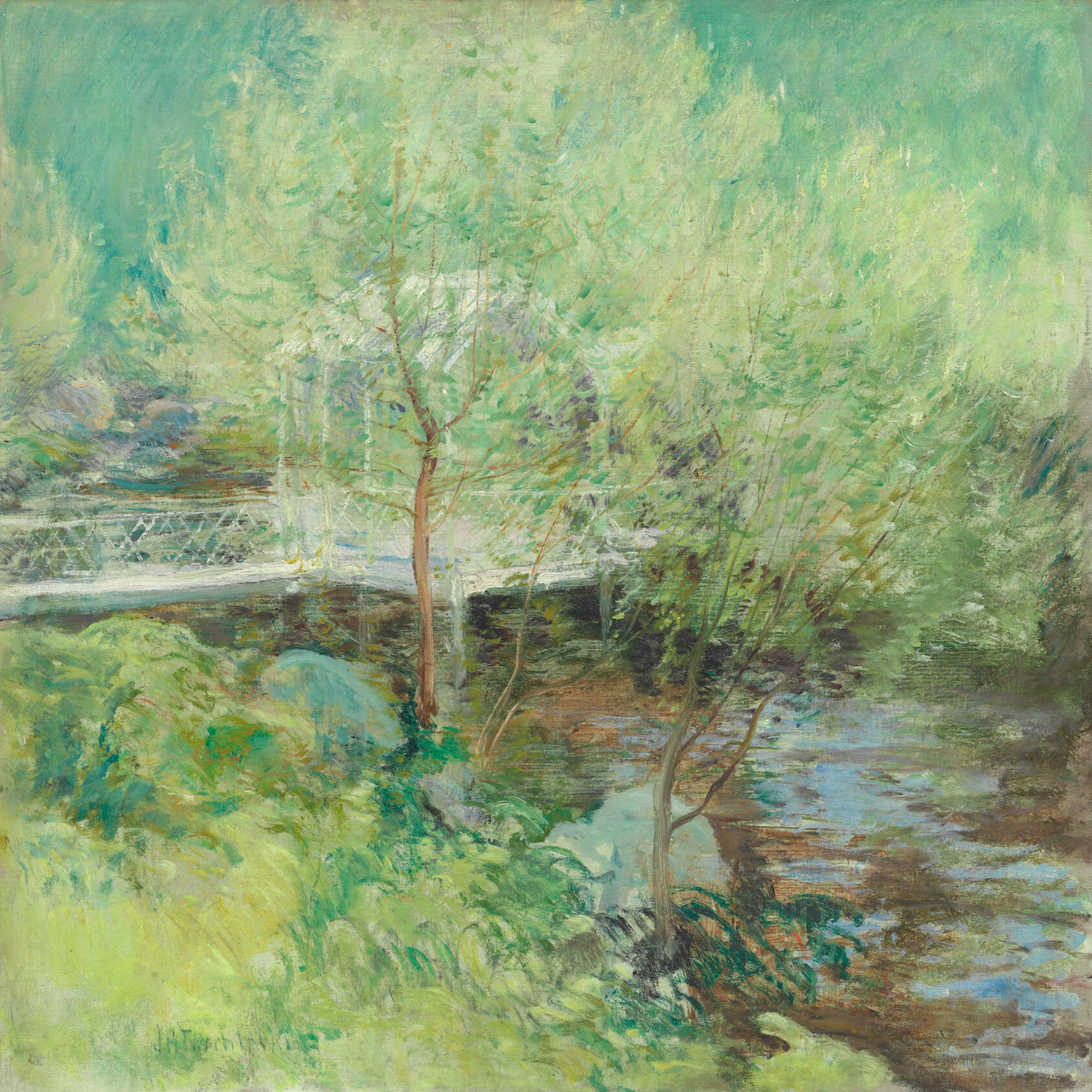 A work made of oil on canvas.