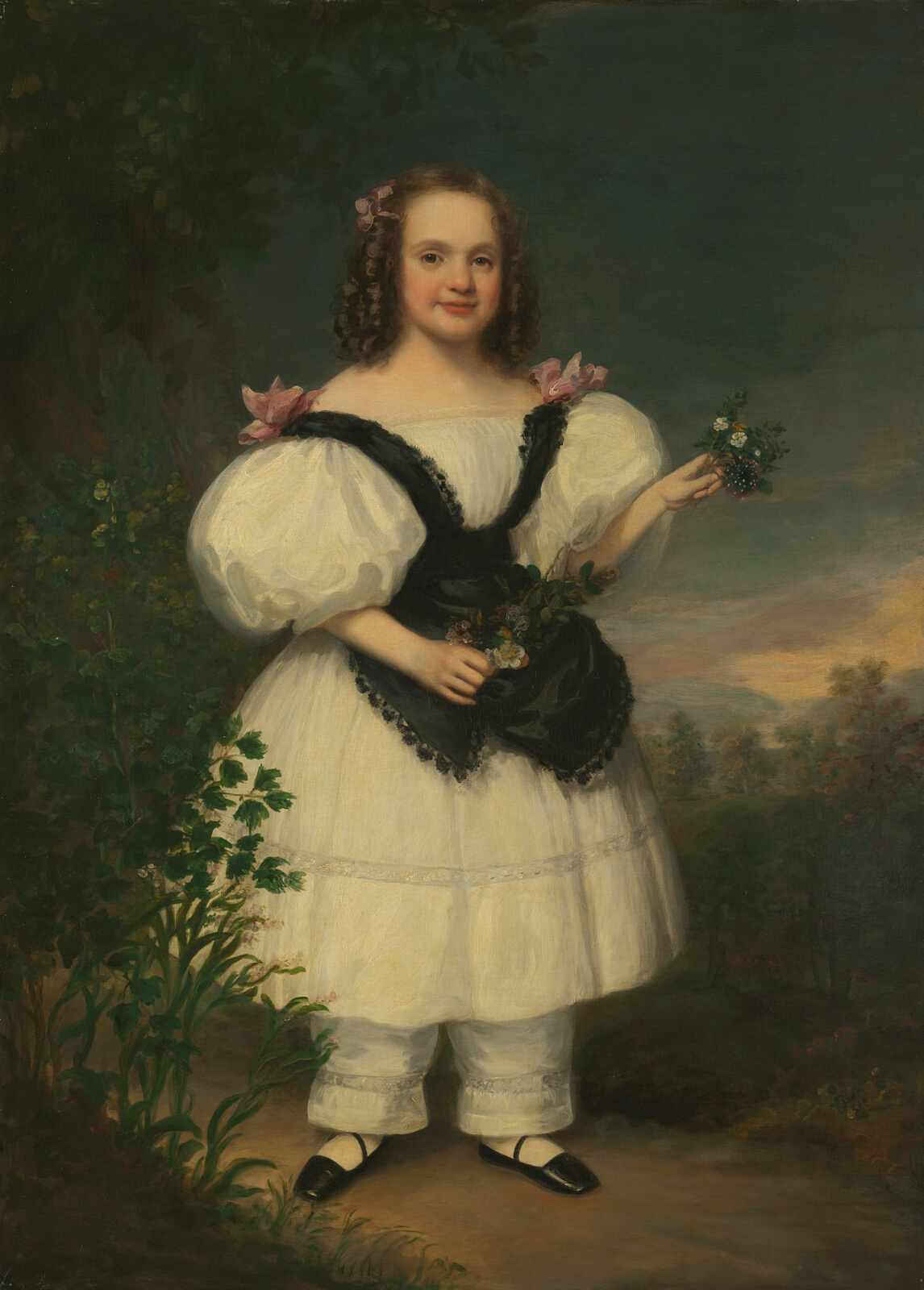 A work made of oil on canvas.