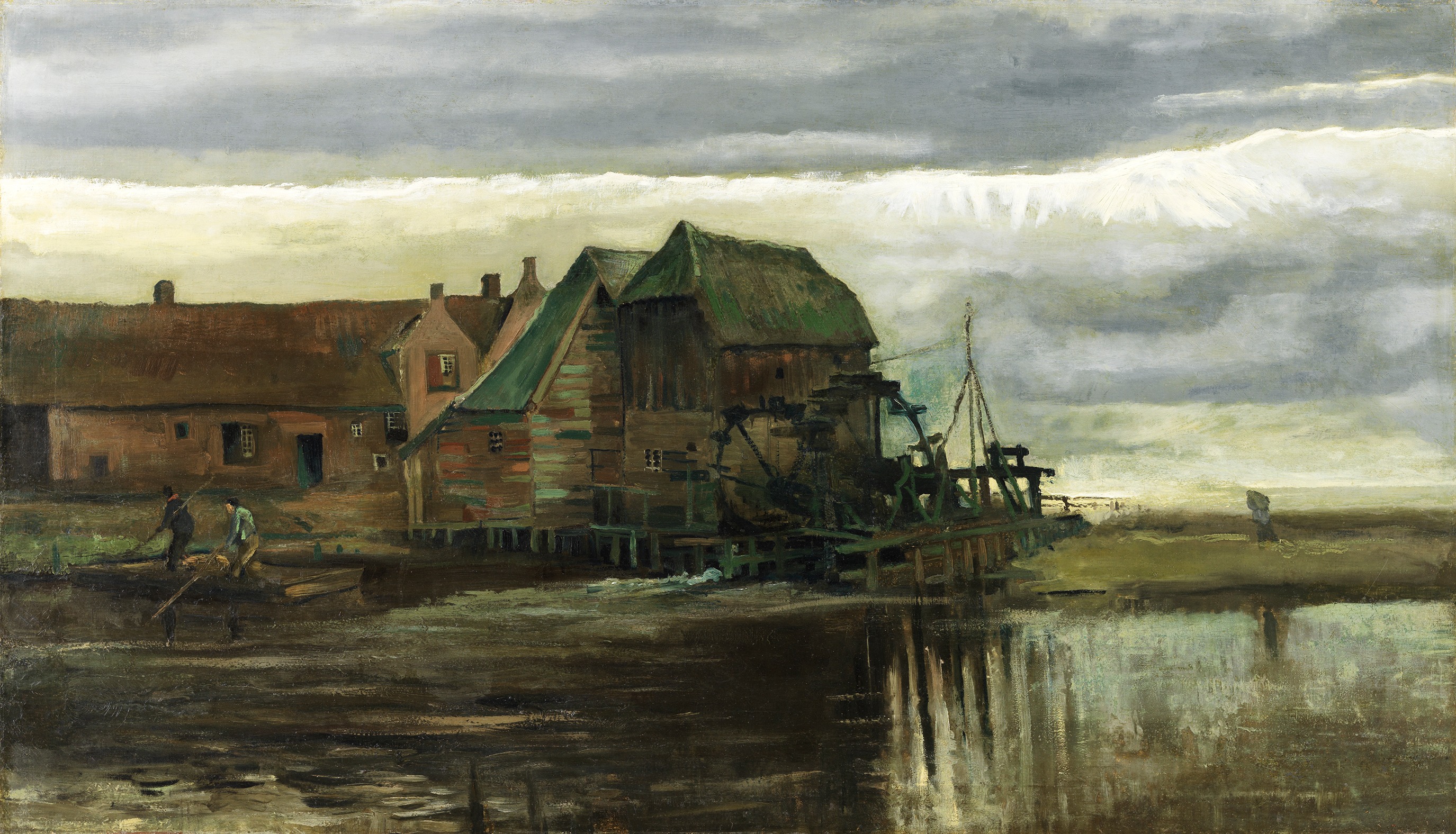 Watermill at Gennep, 1884-11, by Vincent van Gogh