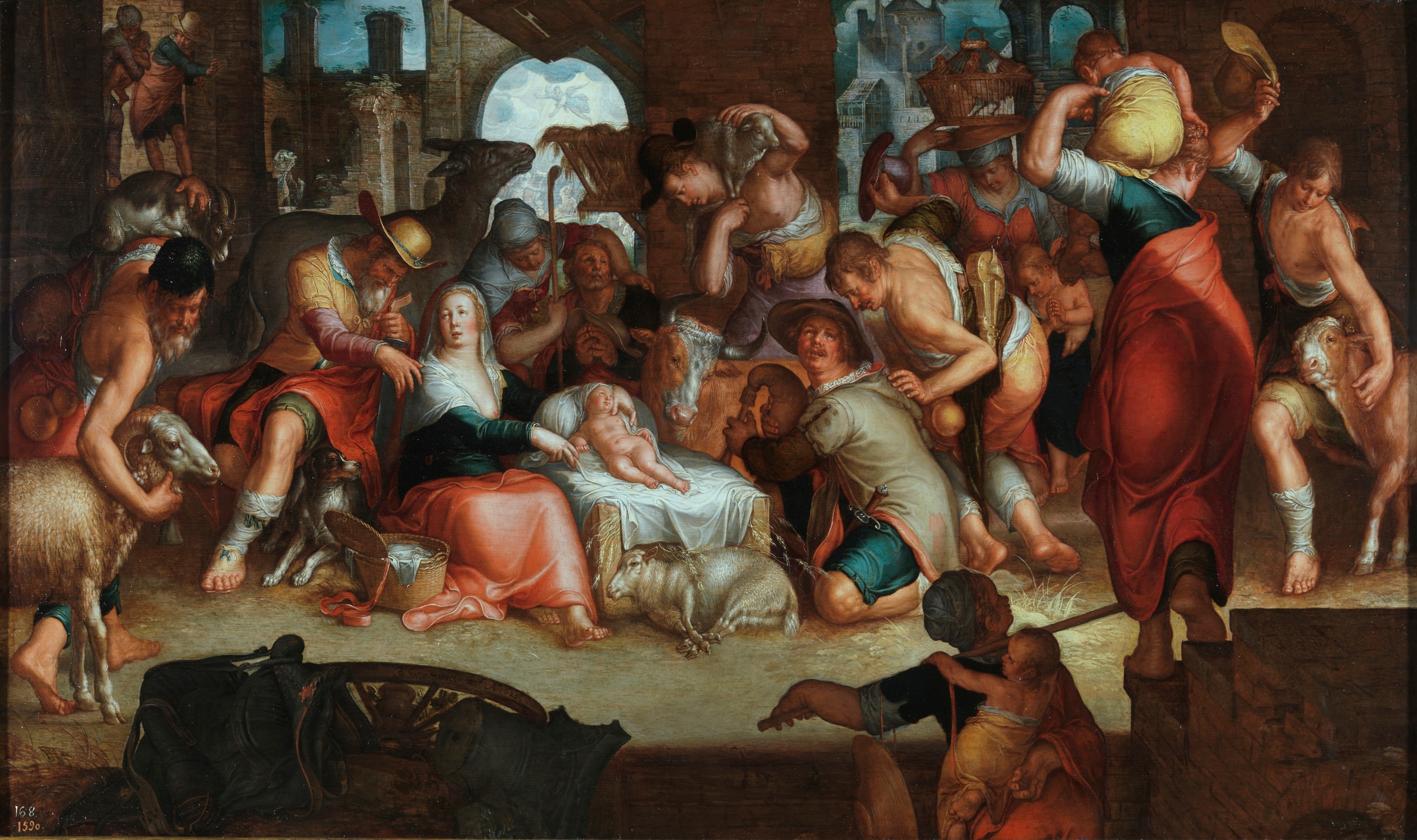 Adoration by the Shepherds. by Joachim Wtewael