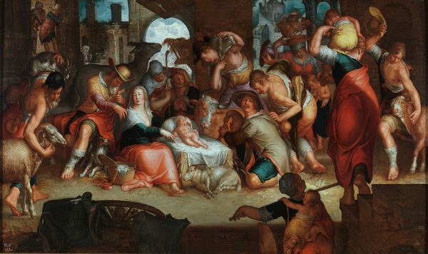 Adoration by the Shepherds. by Joachim Wtewael