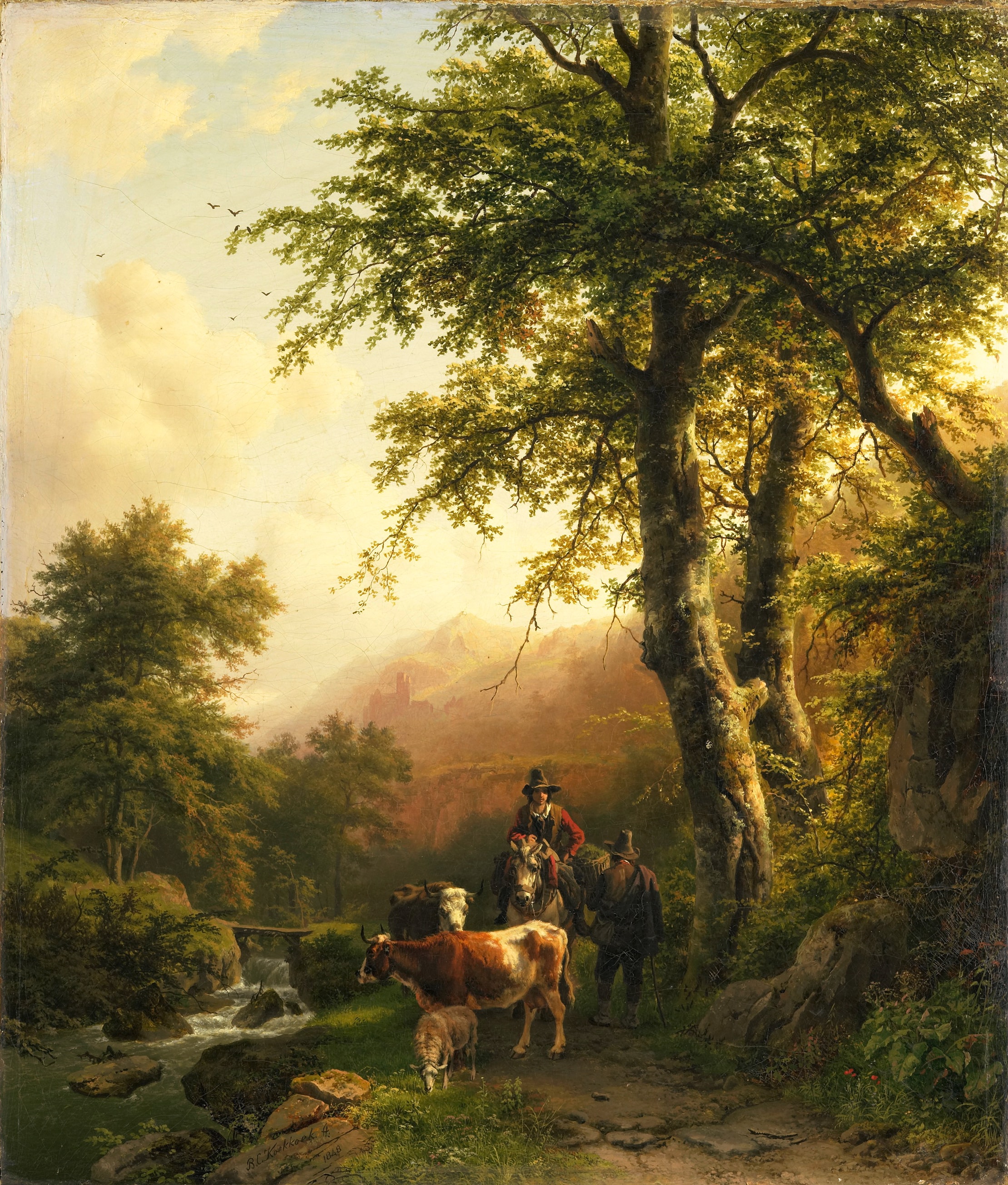 Italian Landscape by Barend Cornelis Koekkoek