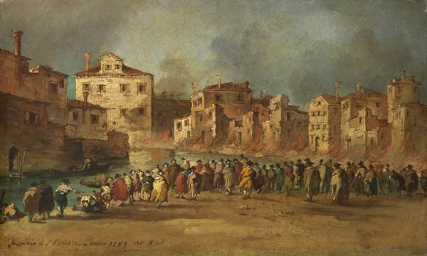 Fire in the Oil Depot at San Marcuola by Francesco Guardi