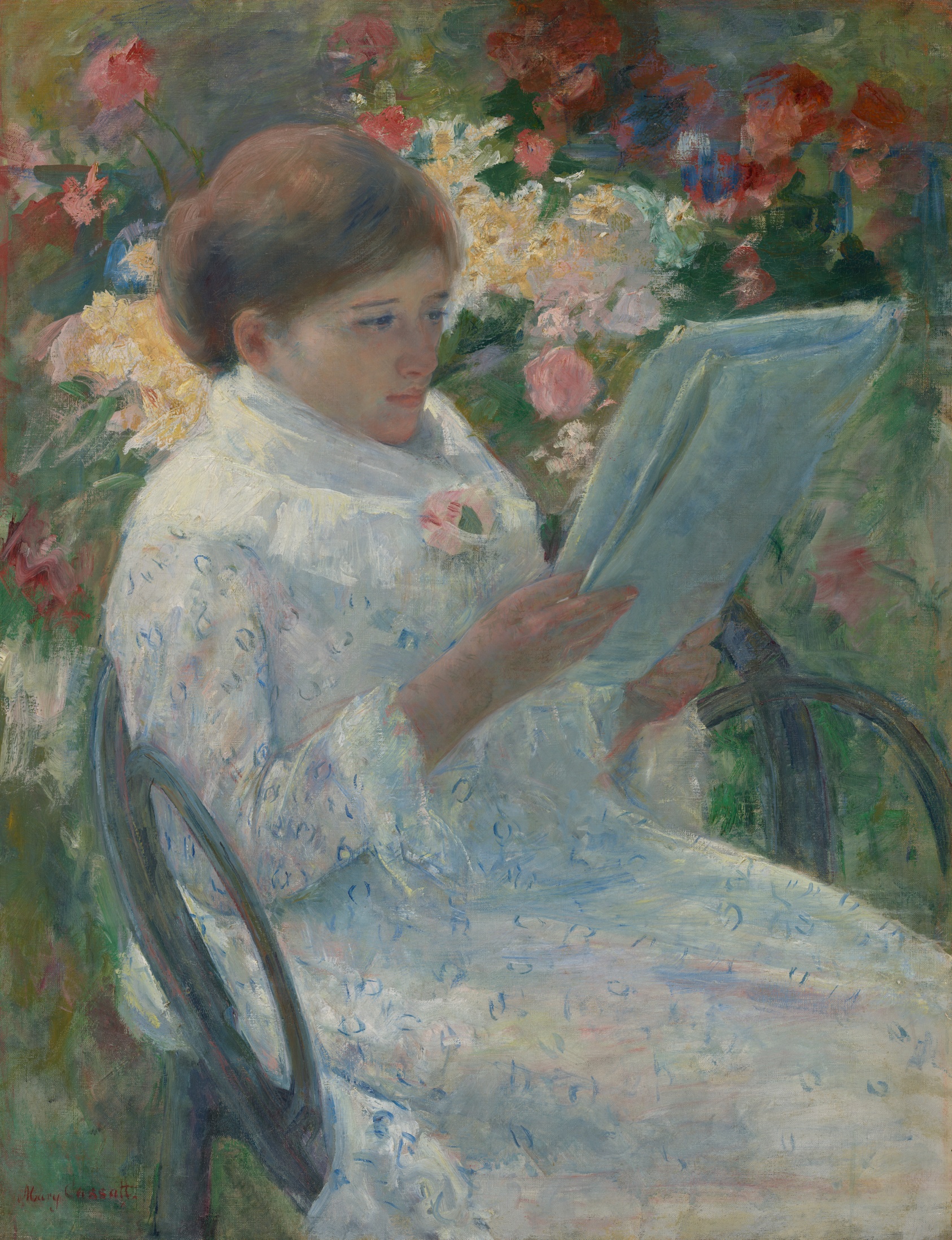 A work made of oil on canvas.