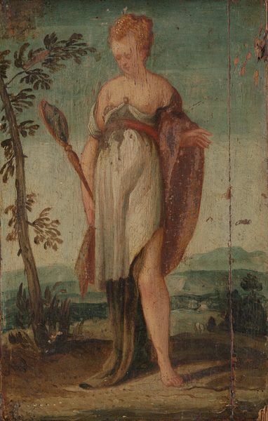 Woman with Mirror . by Lambert Sustris