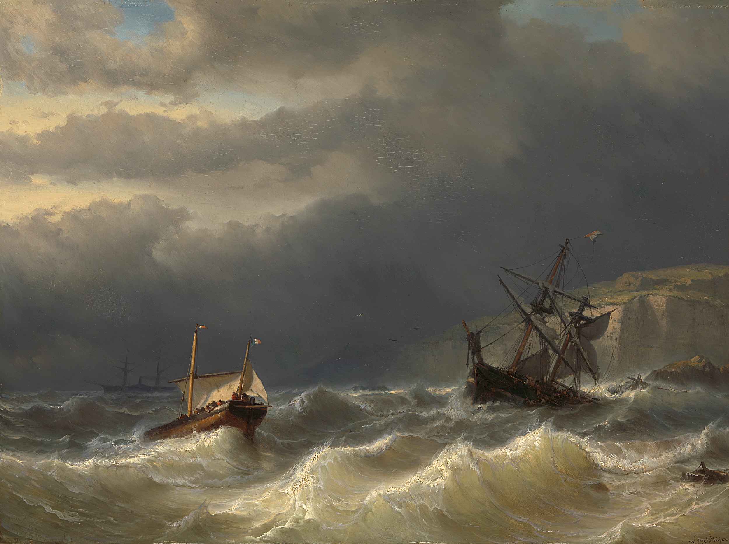 Storm in the Strait of Dover by Louis Meijer