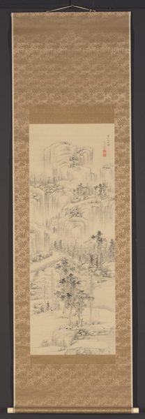 A work made of hanging scroll; ink on silk.