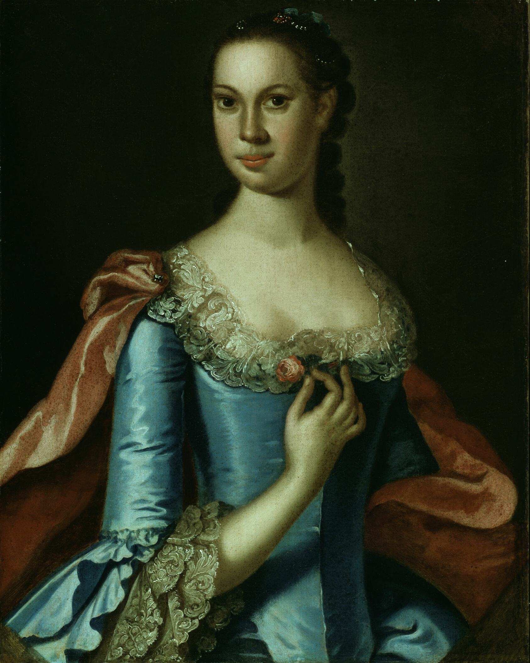 A work made of oil on canvas.