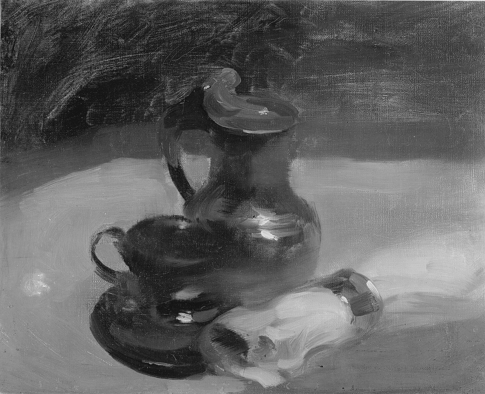 A work made of oil on canvas.