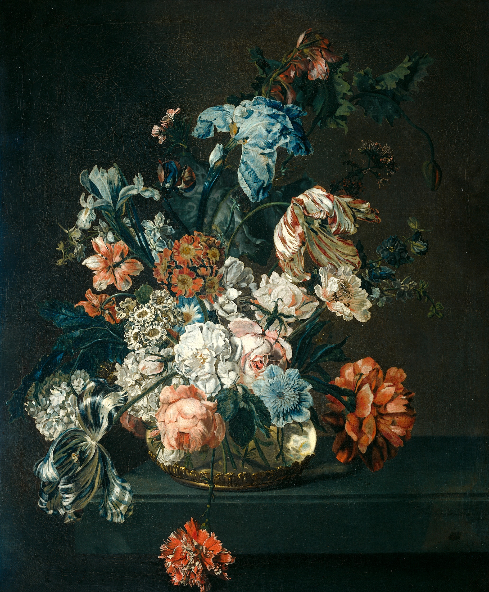 Flower still life . by Cornelia van der Mijn