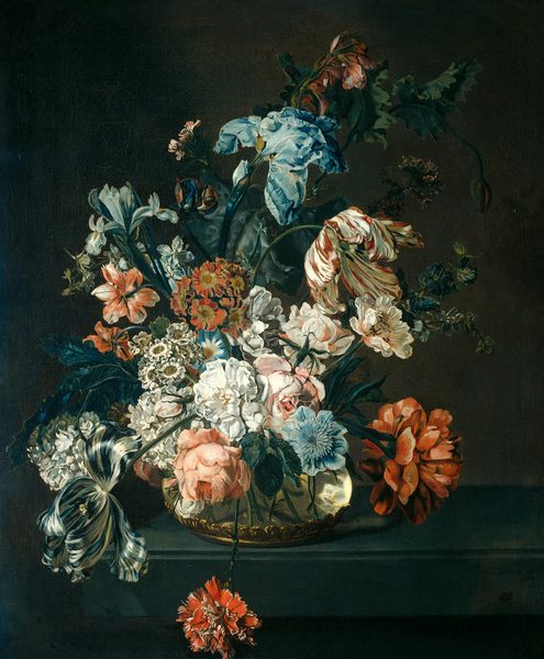 Flower still life . by Cornelia van der Mijn