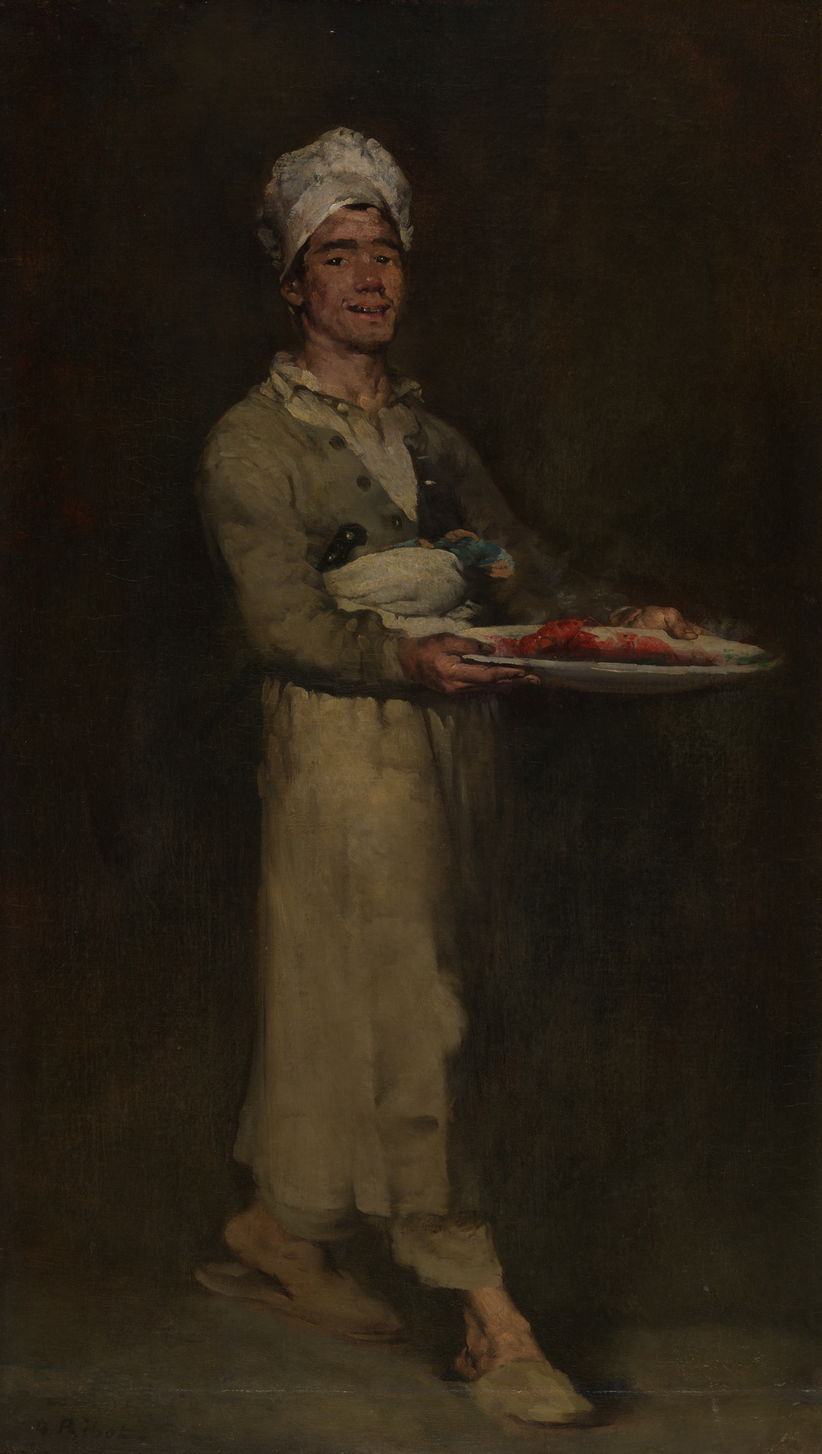 A work made of oil on canvas.