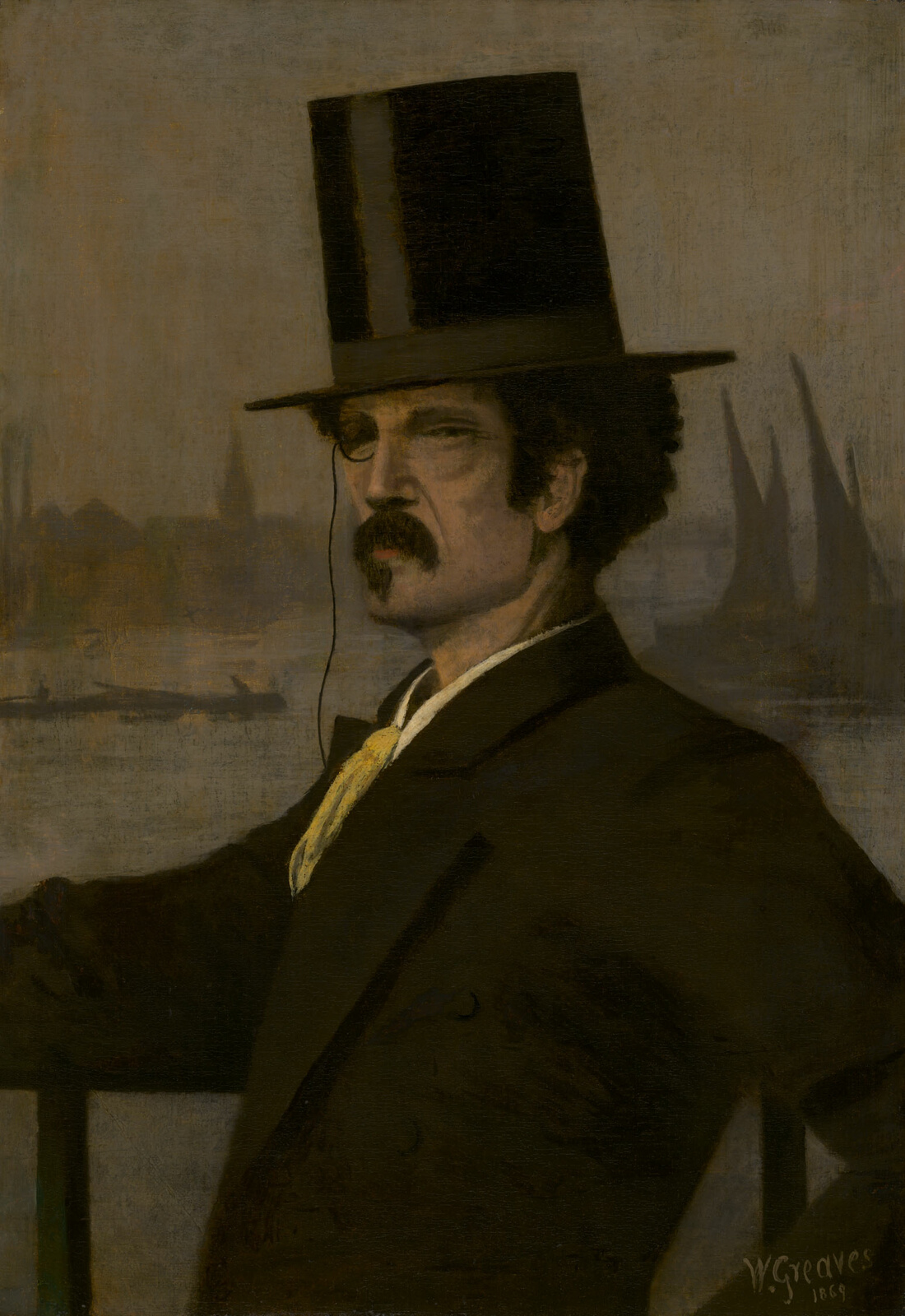 A work made of oil on canvas.
