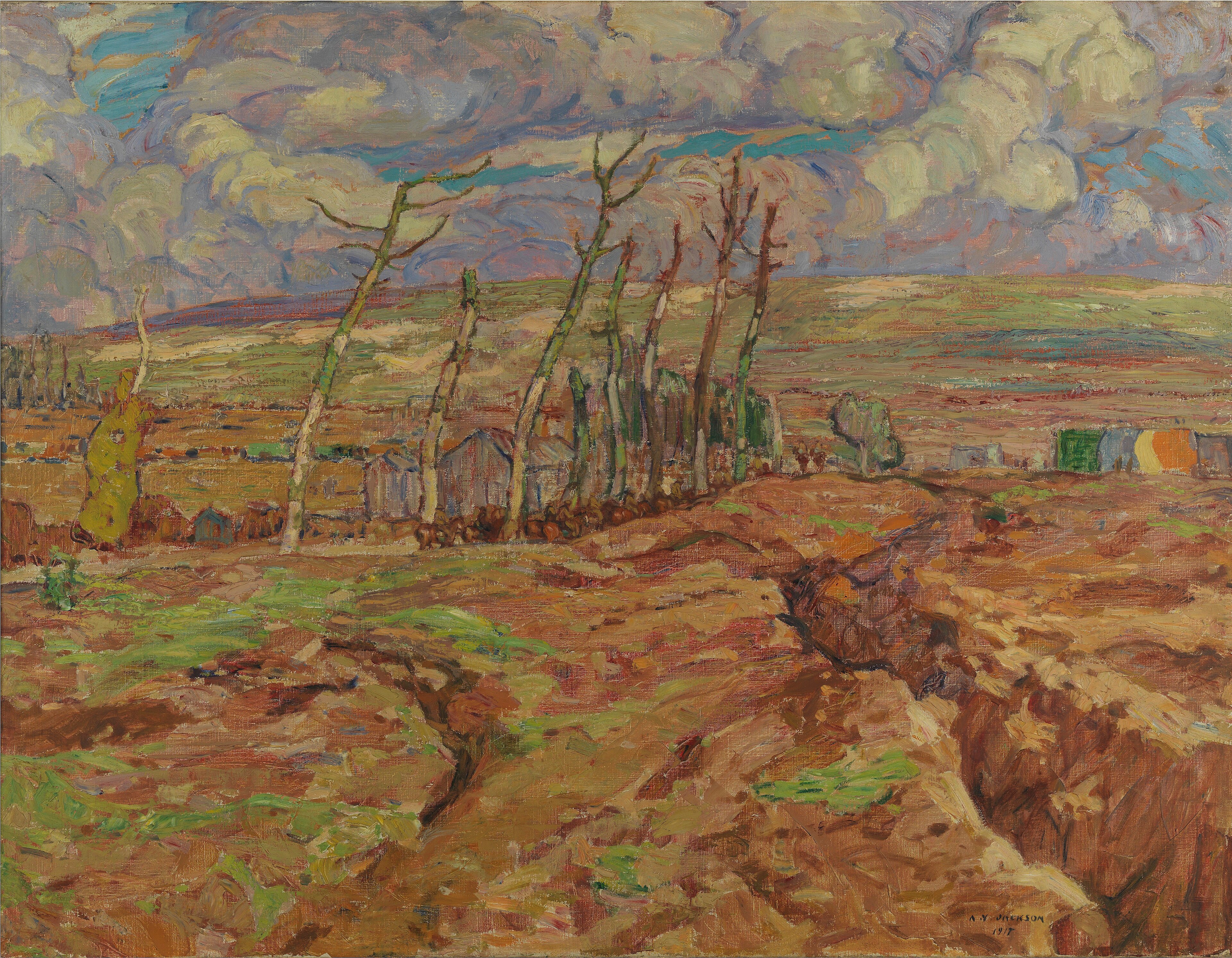 Vimy Ridge from Souchez Valley by A. Y. Jackson