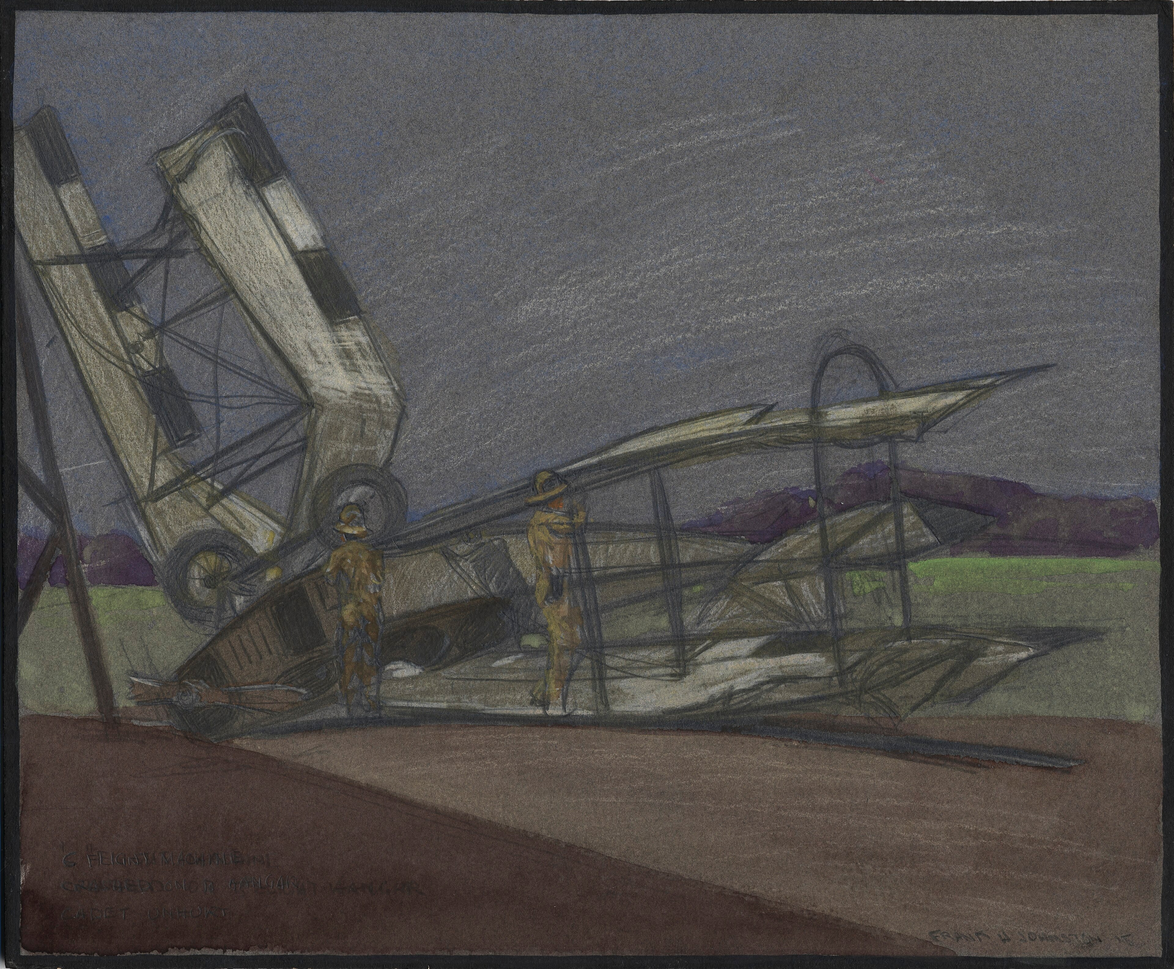 'C' Flight Machine Cracked on Hanger 'B' by Frank Johnston