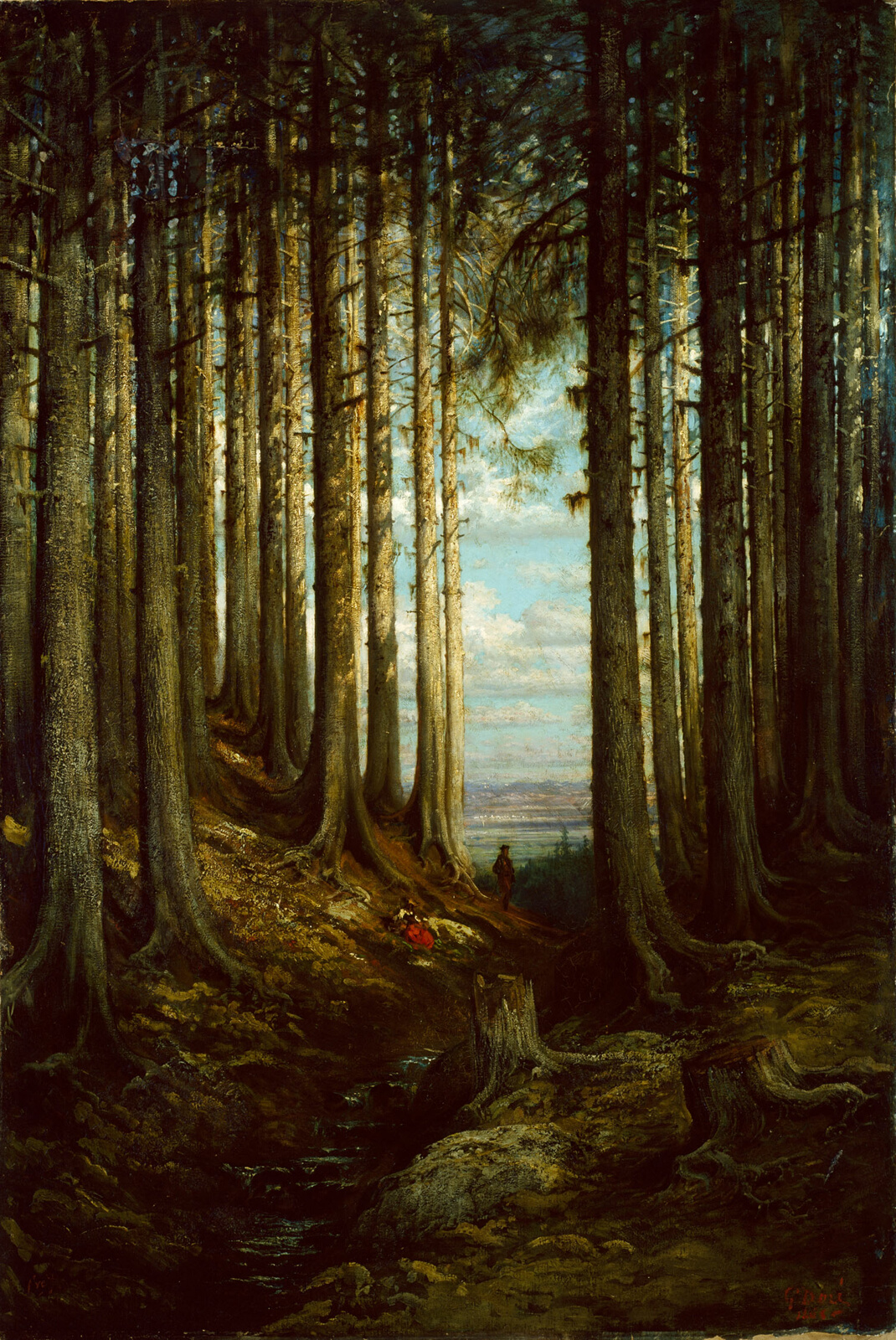 A work made of oil on canvas.