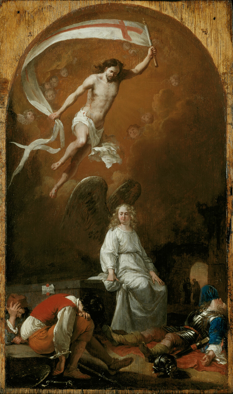 A work made of oil on panel.