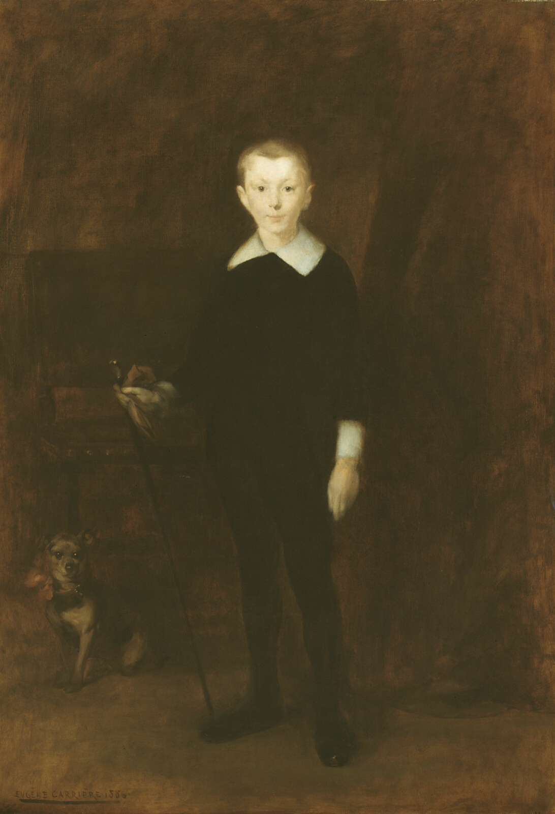 A work made of oil on canvas.