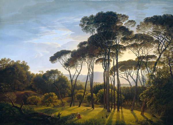 Italian Landscape with Umbrella Pines by Hendrik Voogd