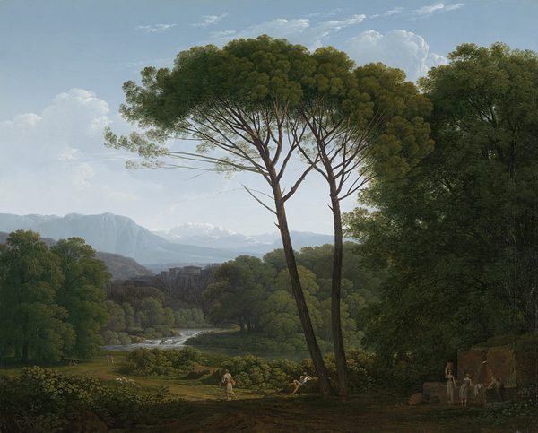 Italian Landscape with Pine Trees by Hendrik Voogd