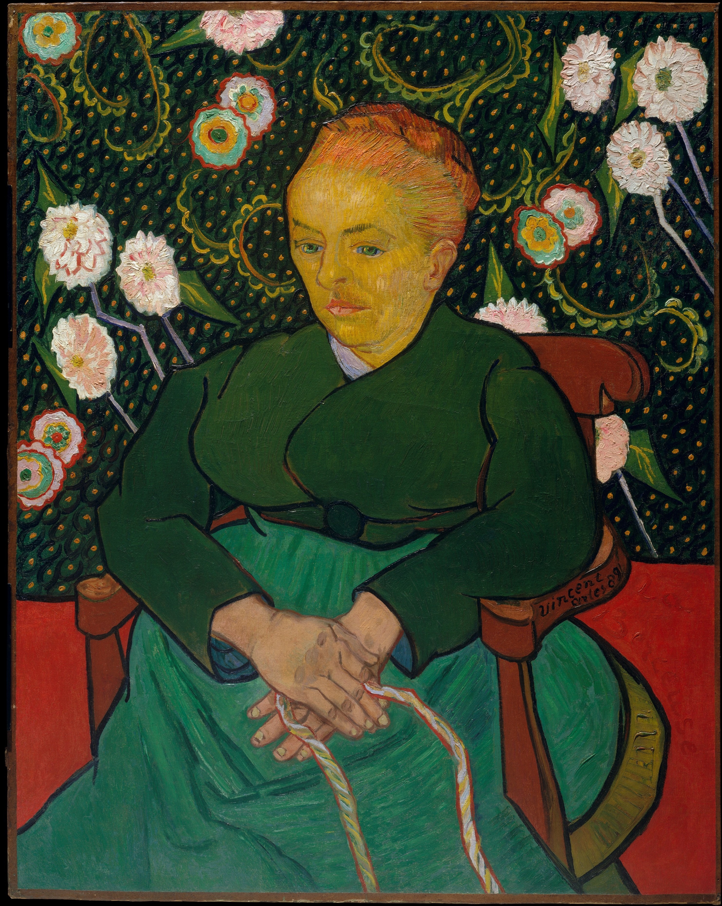 La Berceuse (Woman Rocking a Cradle; Augustine-Alix Pellicot Roulin, 1851–1930), 1889, by Vincent van Gogh