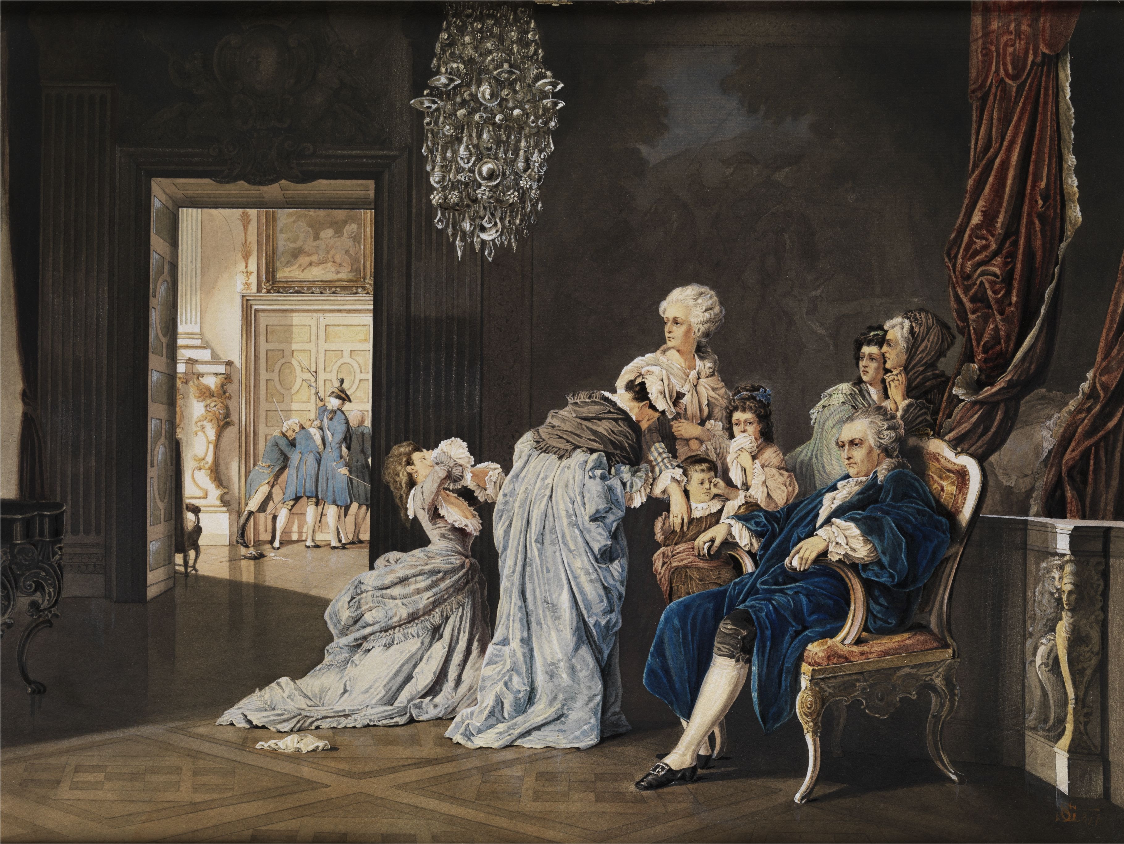 SG Die letzten Stunden der französischen Königsfamilie 1877 by „SG“