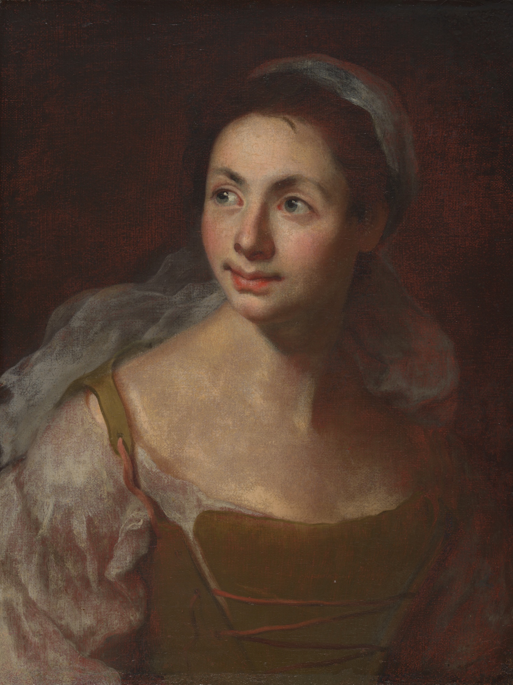 A work made of oil on canvas.