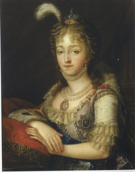 "Portrait of Empress Elizabeth Alexeyevna" by Anonymous Russian painter (1670s-1917) Public domain image (according to PD-Russia-expired )