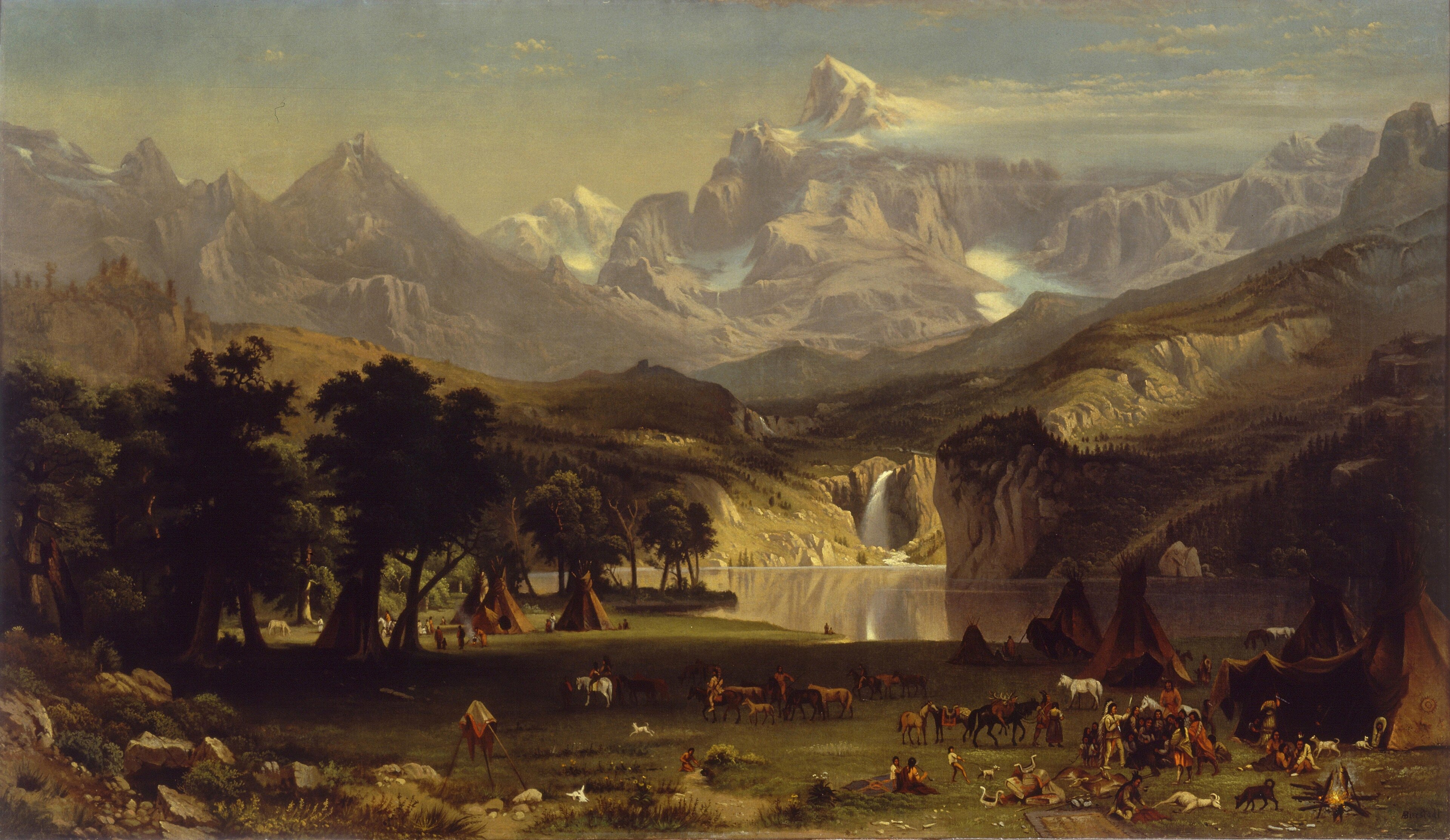 The Rocky Mountains, Lander's Peak by Albert Bierstadt