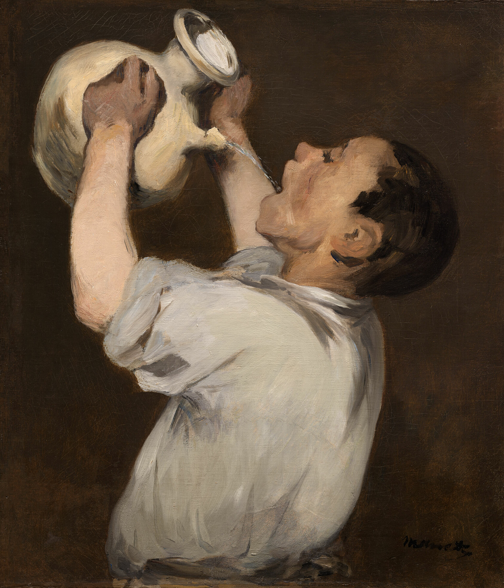 A work made of oil on canvas.
