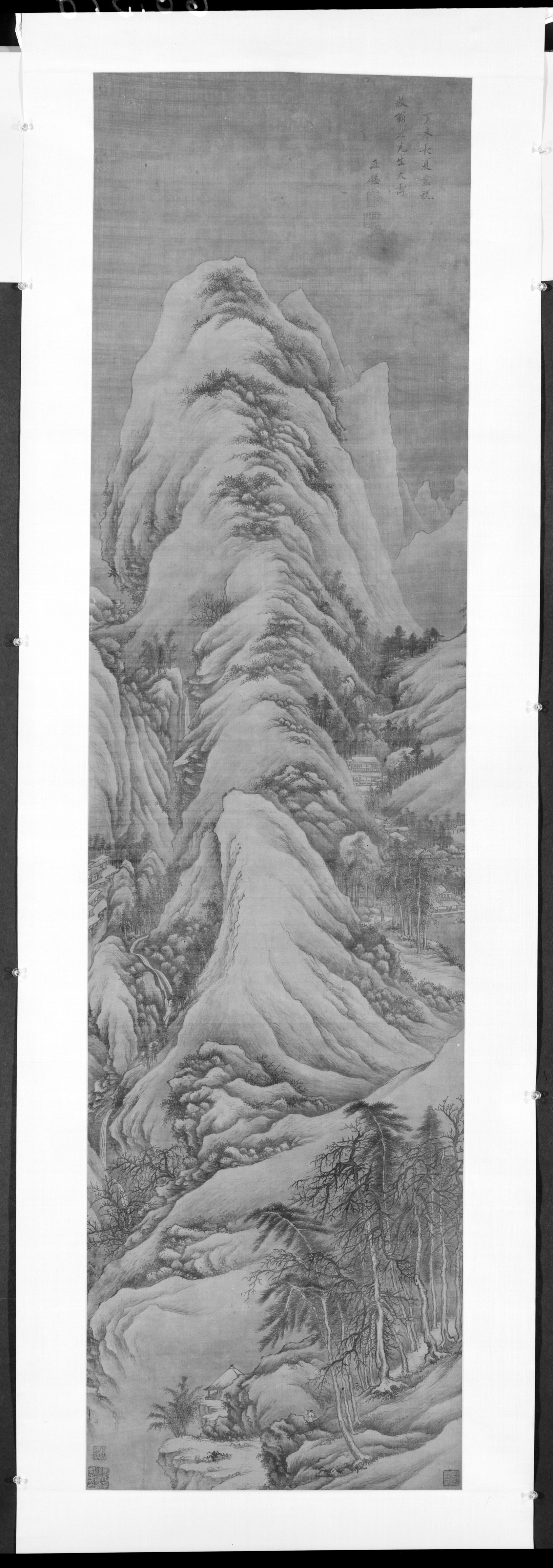 A work made of hanging scroll; ink and light color on silk.