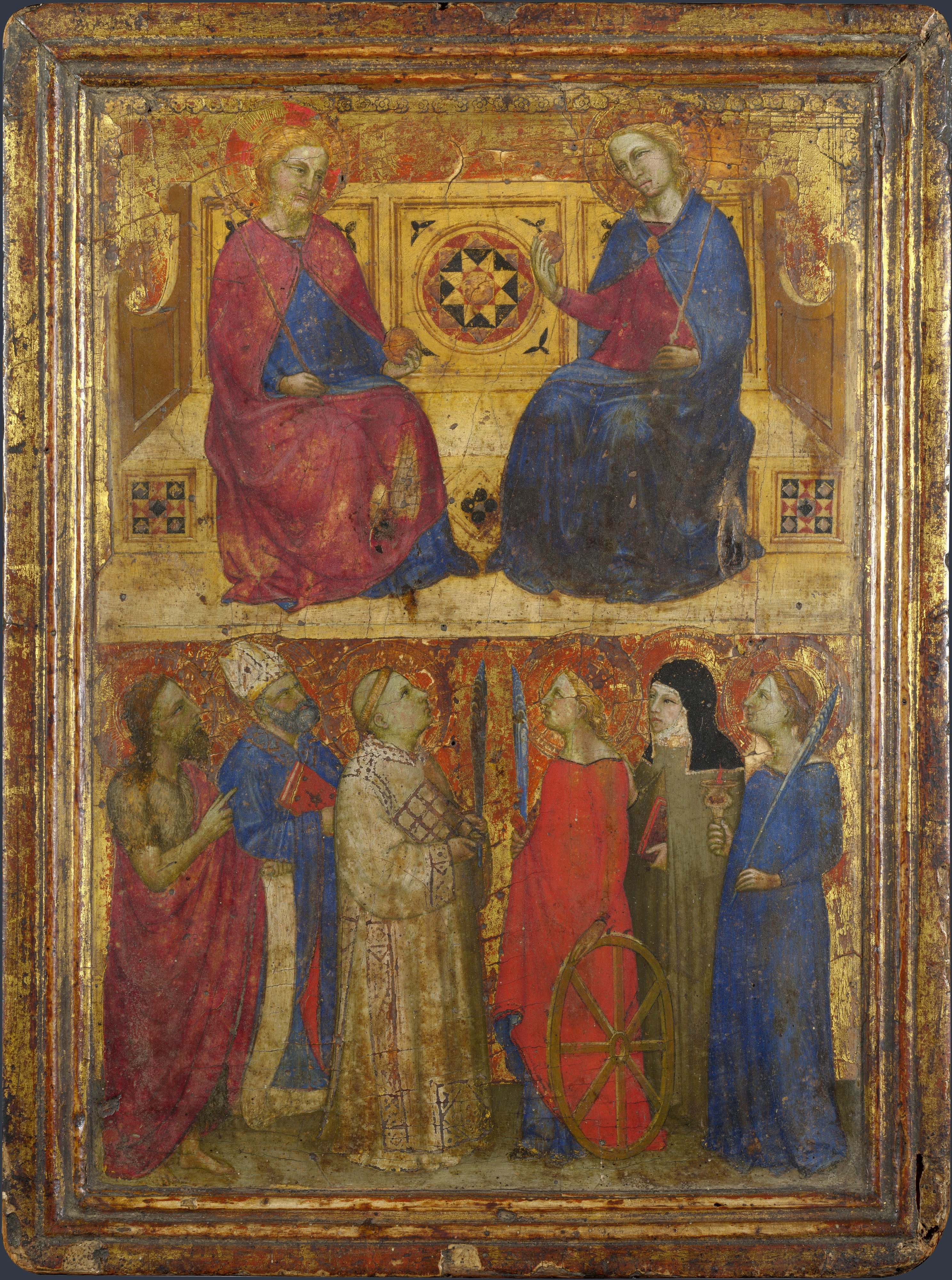 Giovanni da Milano, Cristo e la Vergine e sei Santi by Giovanni da Milano