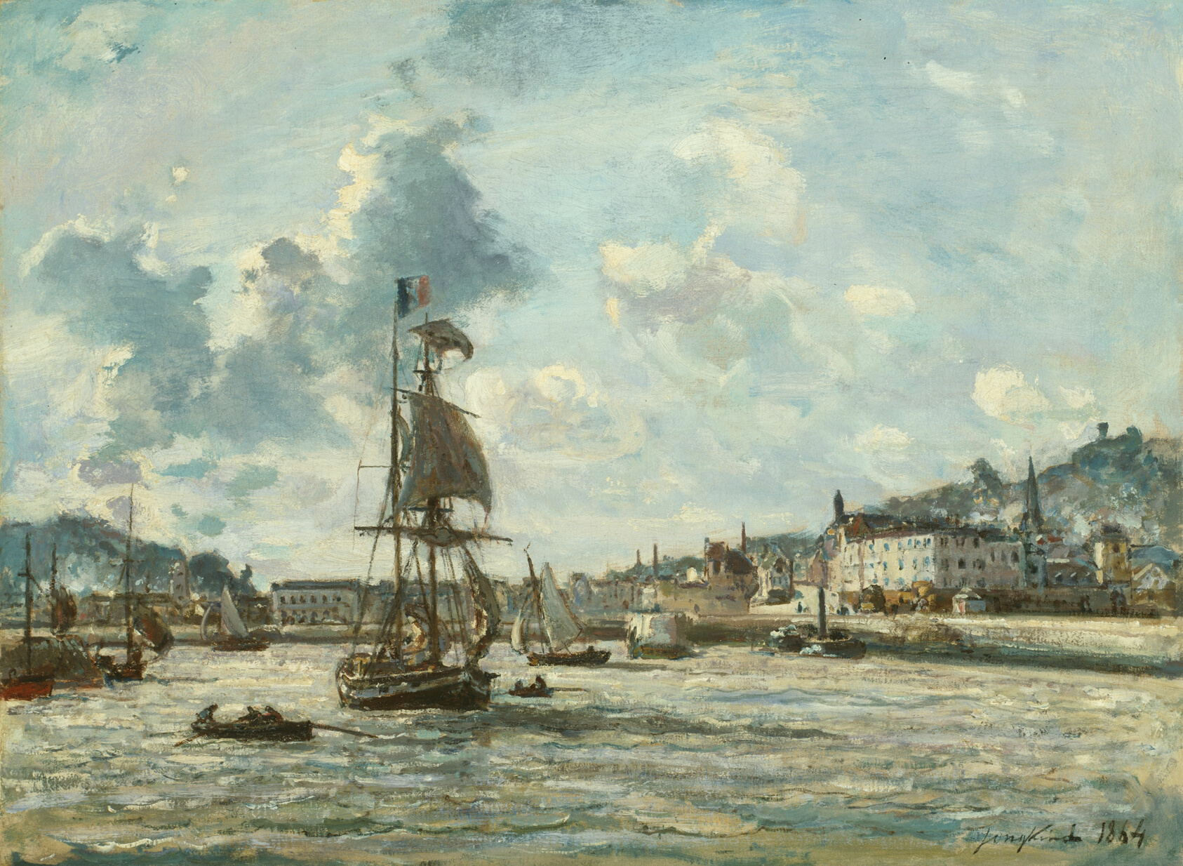 A work made of oil on canvas.