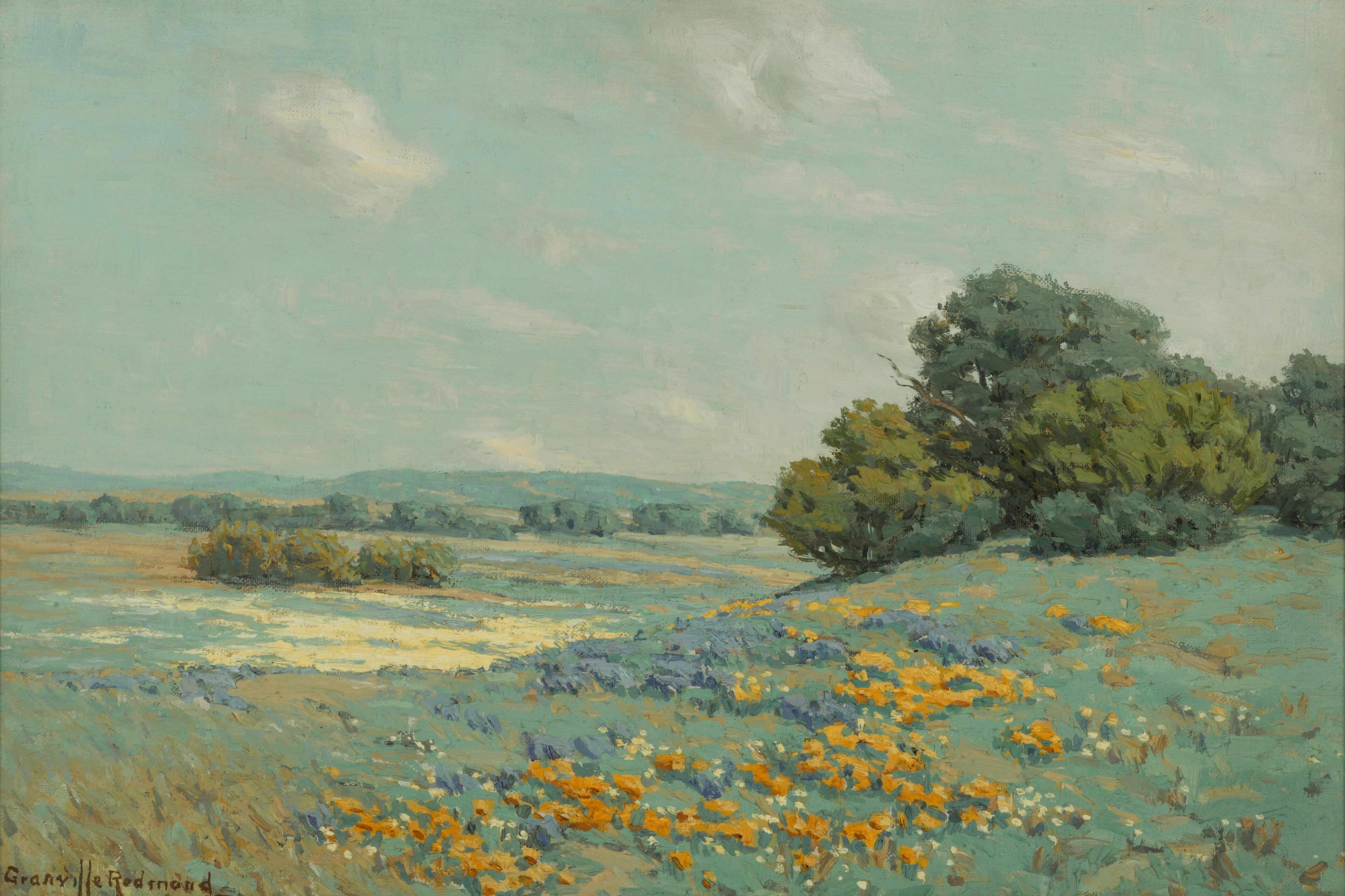 California poppy field by Granville Redmond