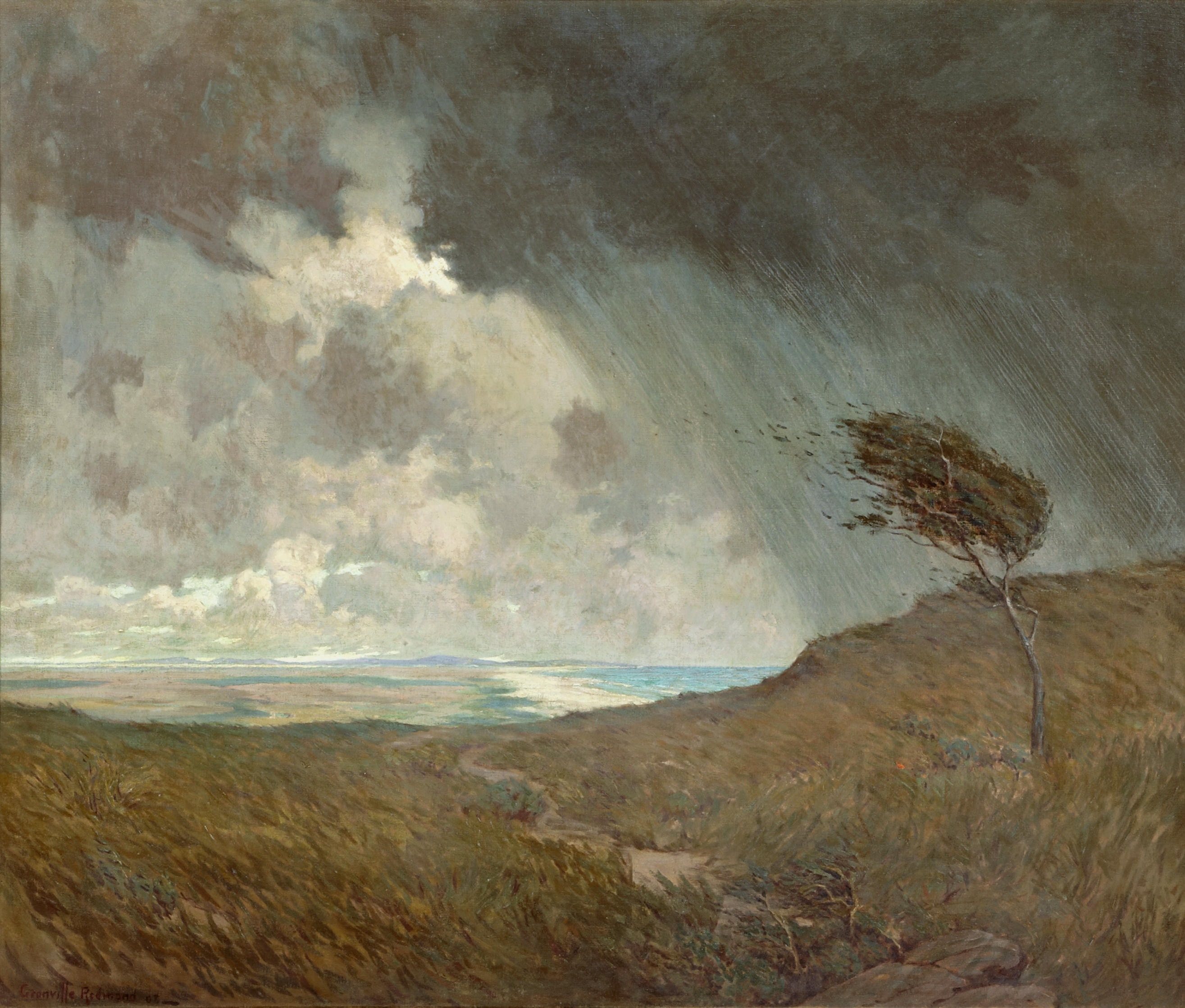 Coastal storm by Granville Redmond