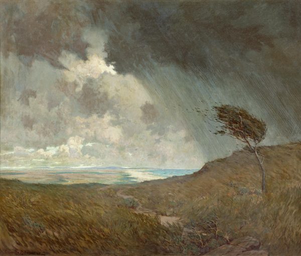Coastal storm by Granville Redmond