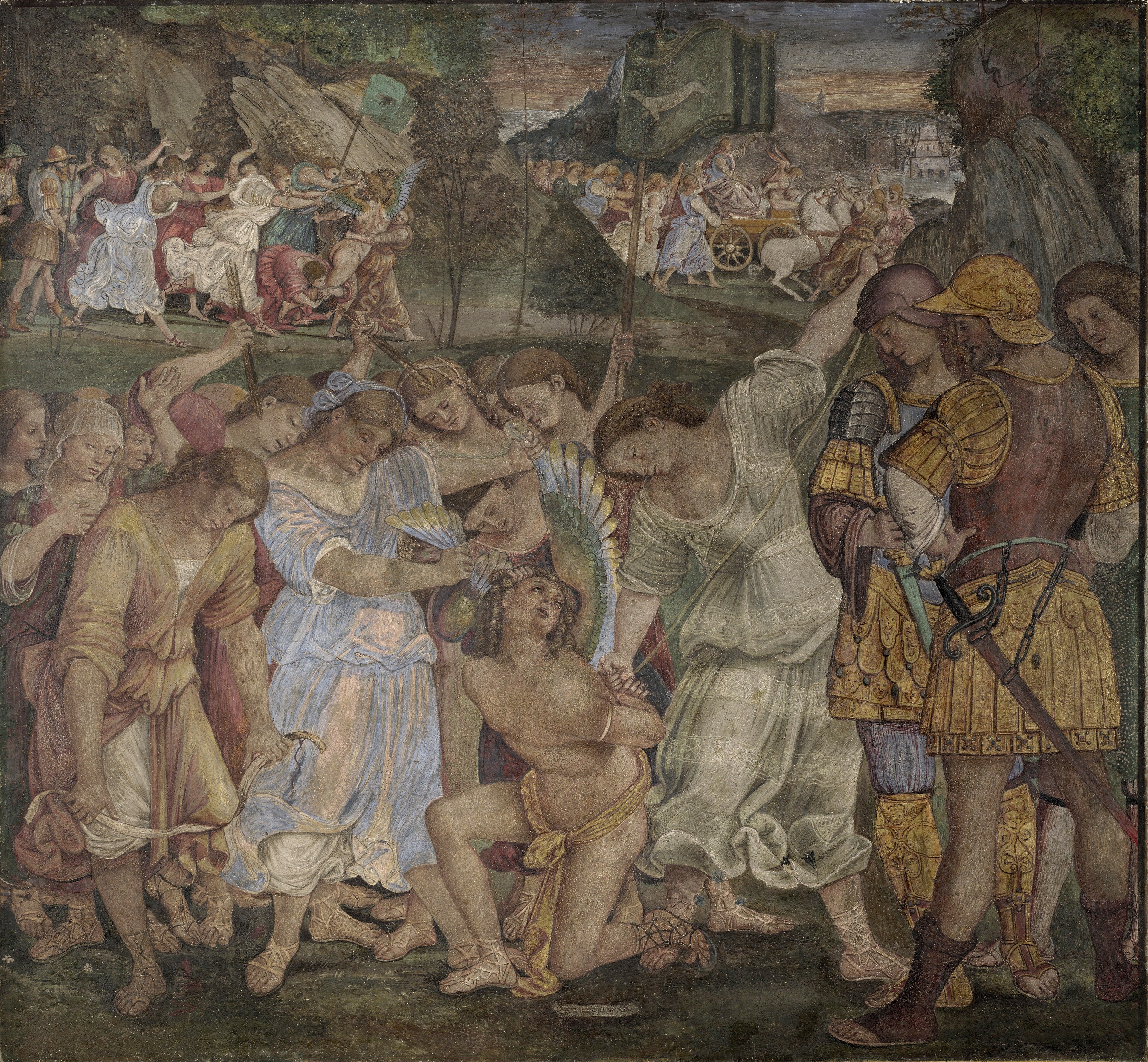 Amore sconfitto e trionfo di Castità by Luca Signorelli
