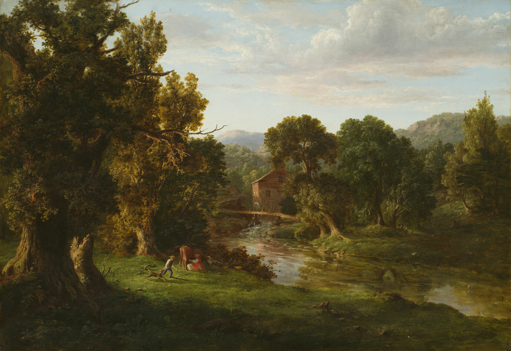 A work made of oil on canvas.