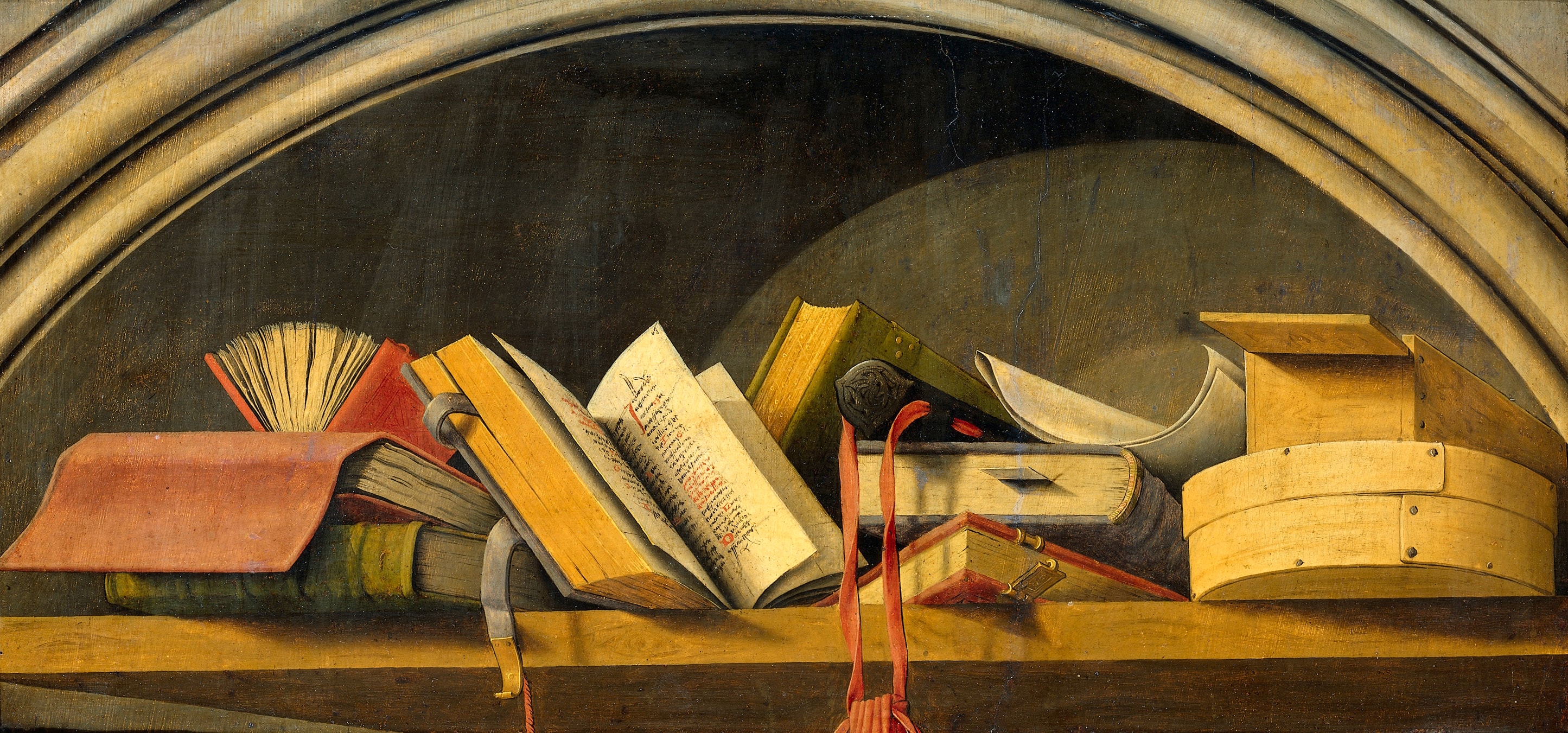 Still Life with Books in a Niche by Barthélemy d'Eyck