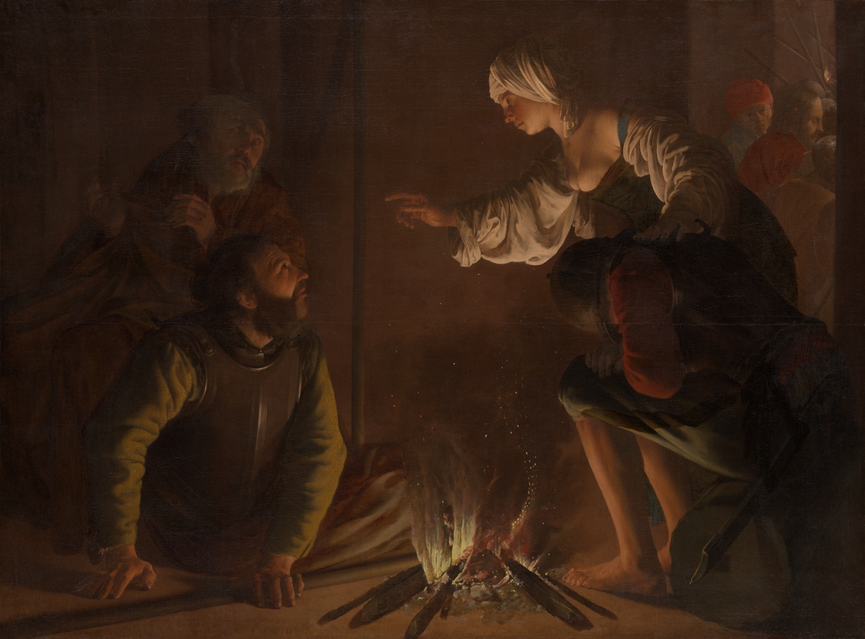 A work made of oil on canvas.