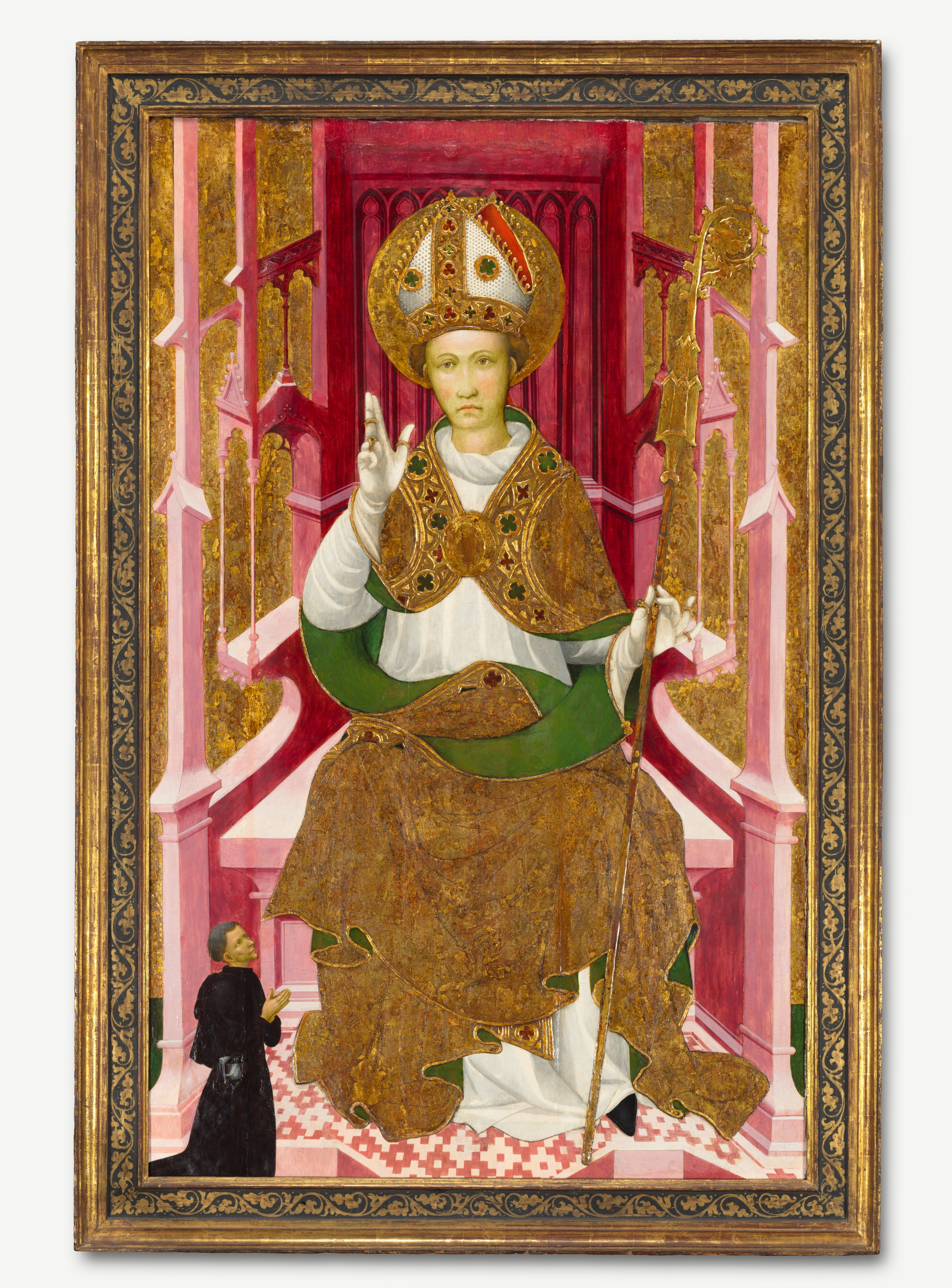 A Bishop Saint with a Donor (Saint Louis of Toulouse?)