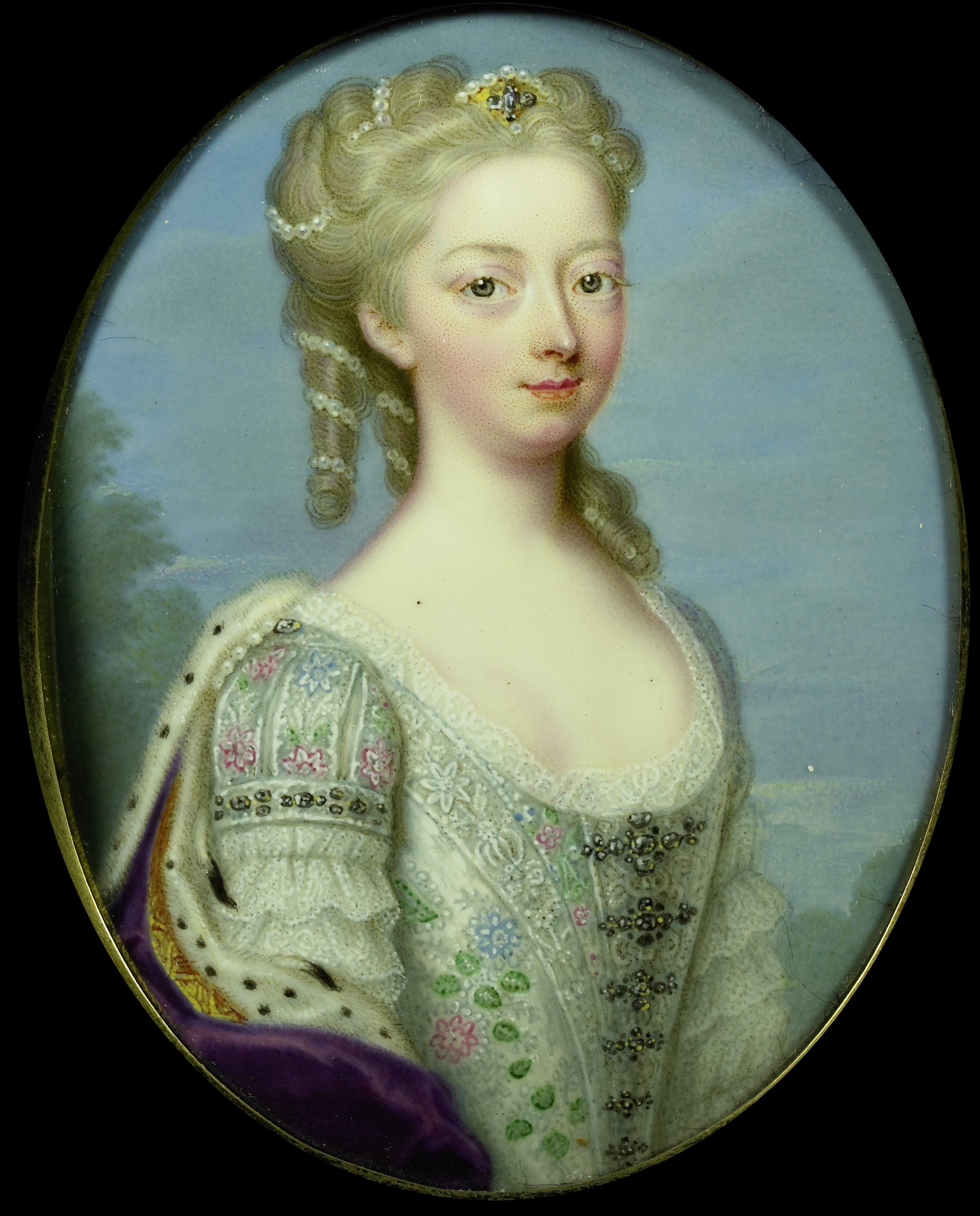 Portrait of Anna van Hannover (1709-1759) by Christian Friedrich Zincke