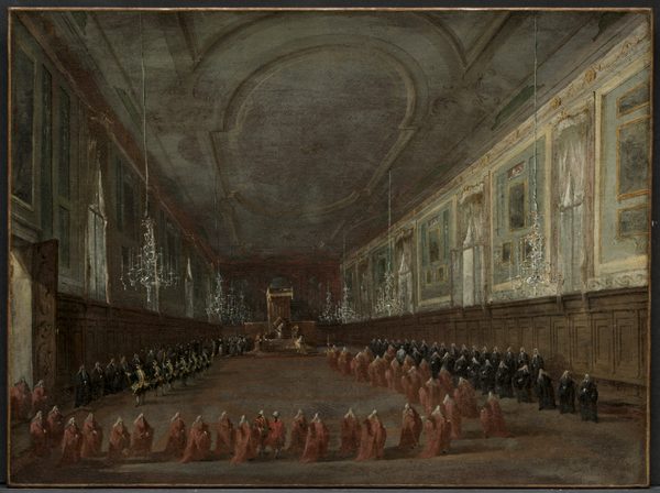 Pope Pius VI Descending the Throne to Take Leave of the Doge in the Hall of Saints Giovanni e Paolo, 1782