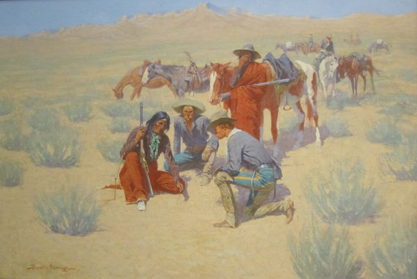 The Map in the Sand by Frederic Remington