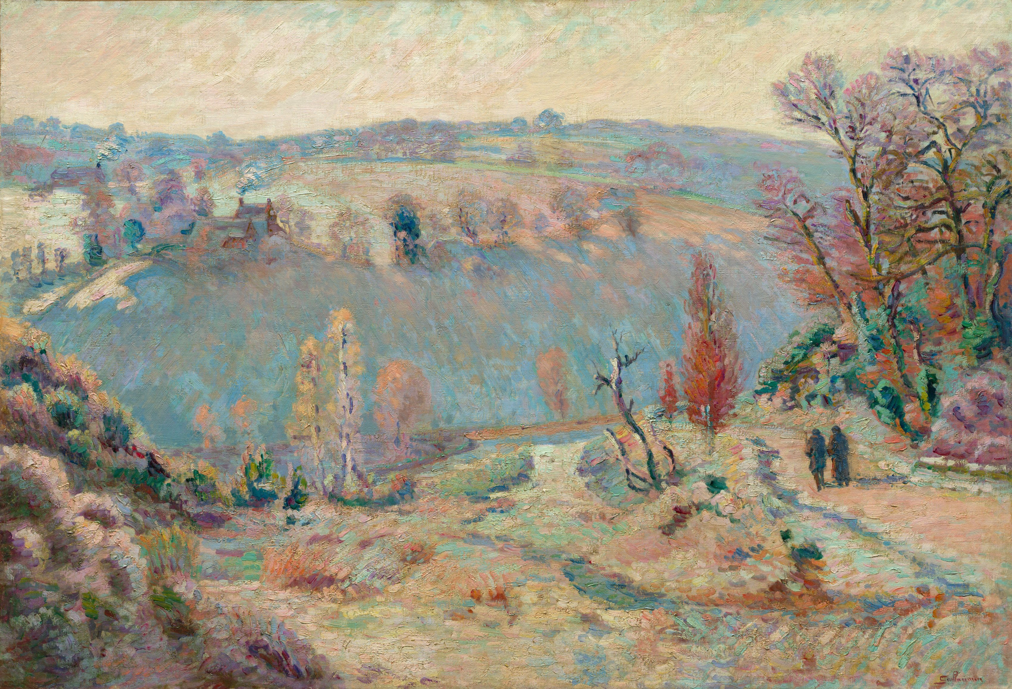 Valley of the Sédelle at Pont Charraud:  White Frost