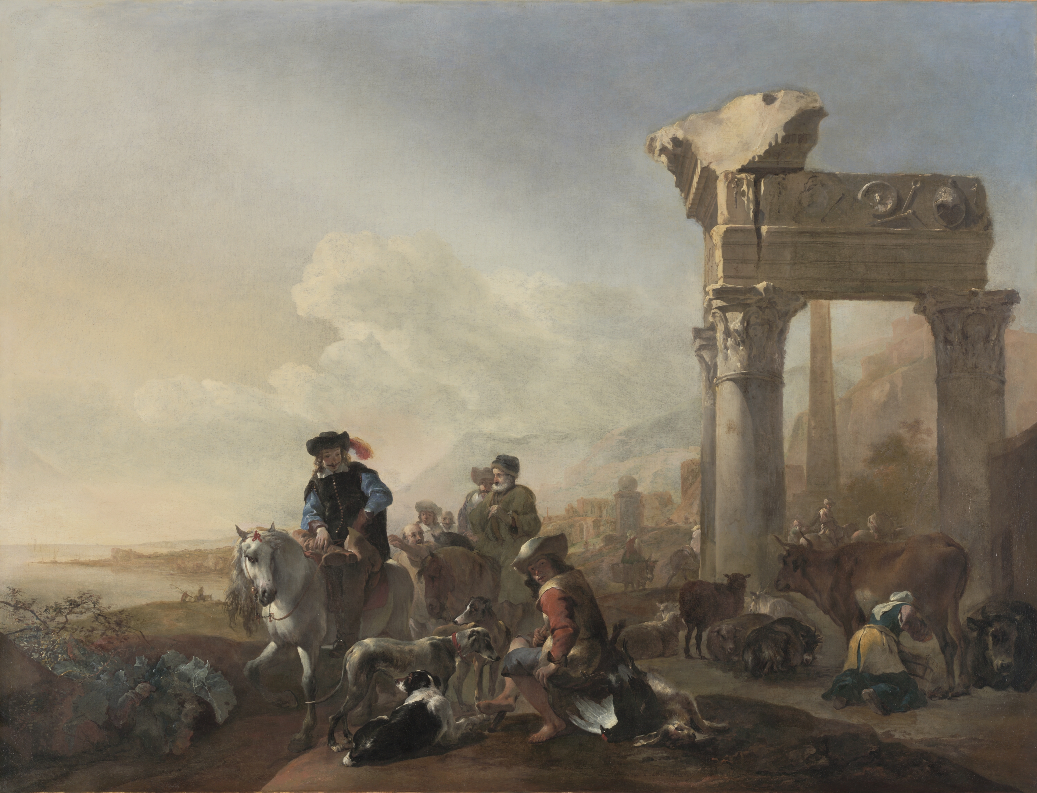 Hunters Near Ruins