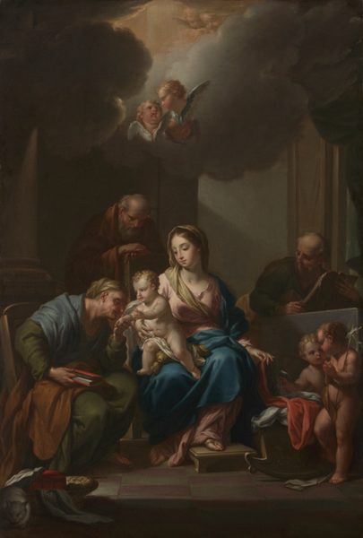 Presentation Sketch for "The Holy Family with Saints Anne, Joachim, and John the Baptist" (for Santa Maria in Via Lata, Roma)