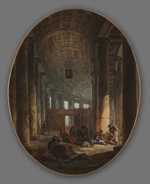 The Colonnade of Saint Peter's, Rome, during the Conclave